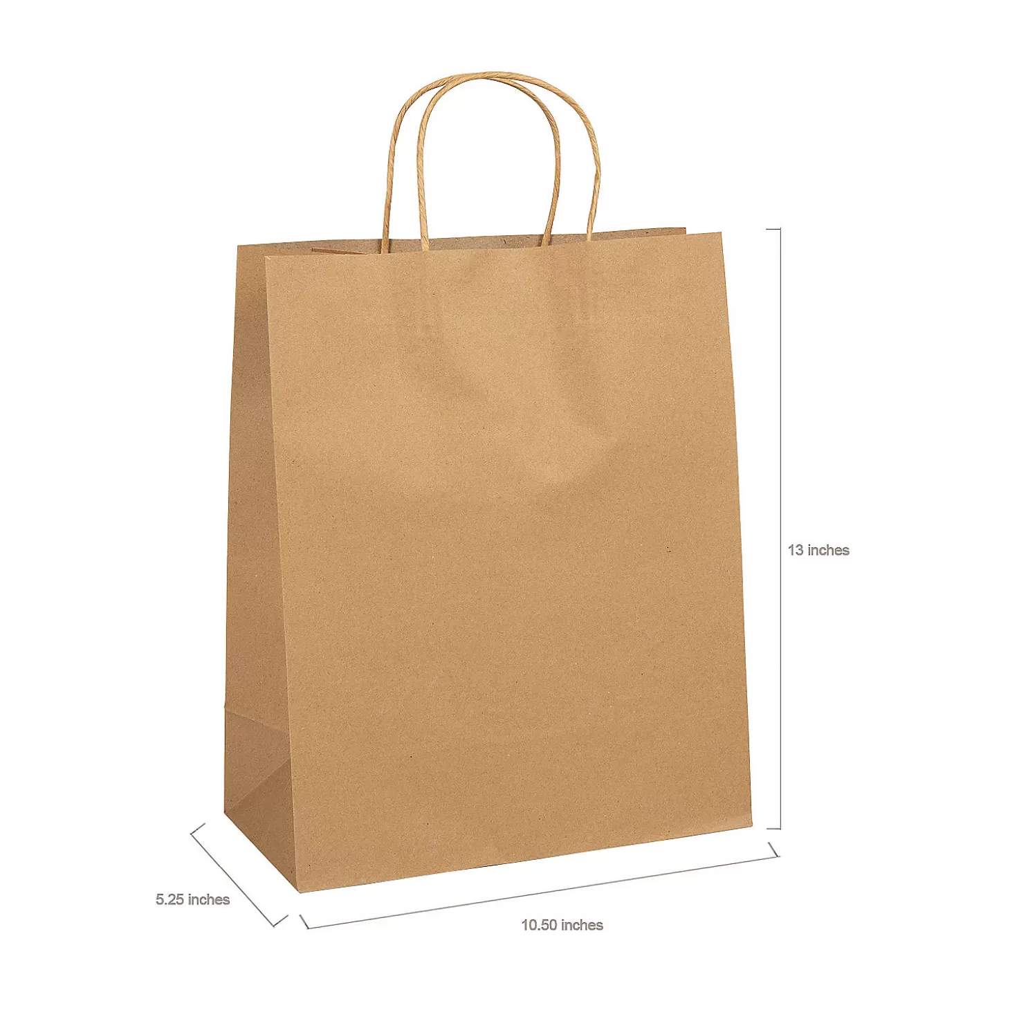 Online 10 1/2" X 5 1/4" X 13" Large Brown Kraft Paper Gift Bags - 12 Pc. Halloween Bags