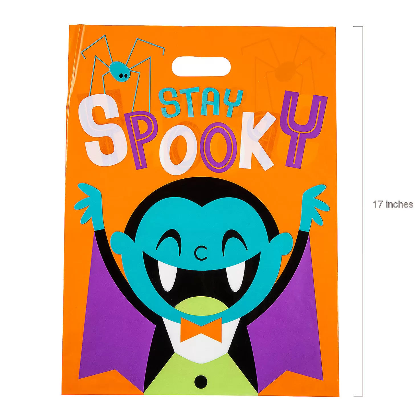 Fashion 12-1/2" X 17" Bulk 50 Pc. Goofy Ghouls Plastic Trick-Or-Treat Bags Bulk Halloween Supplies