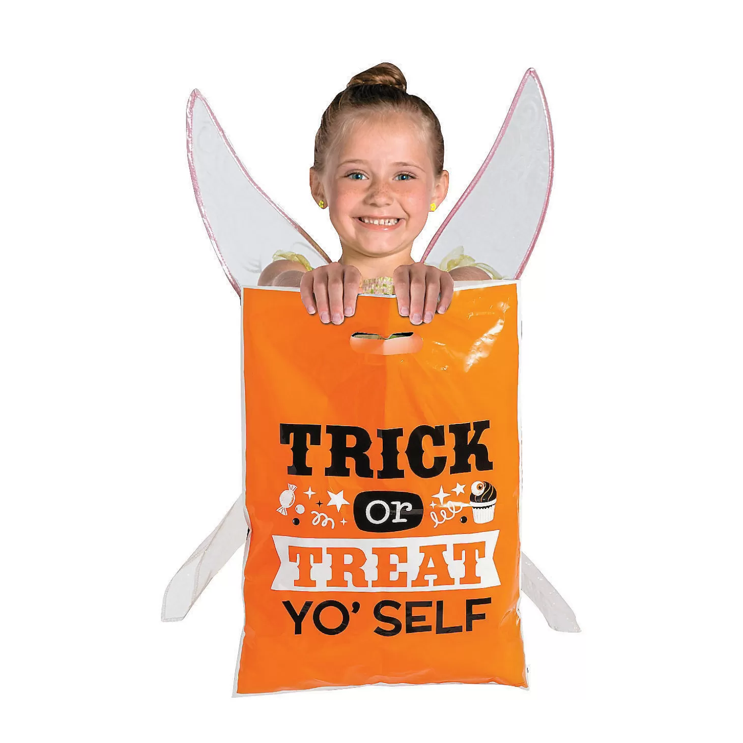 Best 12-1/2" X 17" Bulk 50 Pc. Halloween Funny Sayings Trick-Or-Treat Plastic Goody Bags Halloween Bags