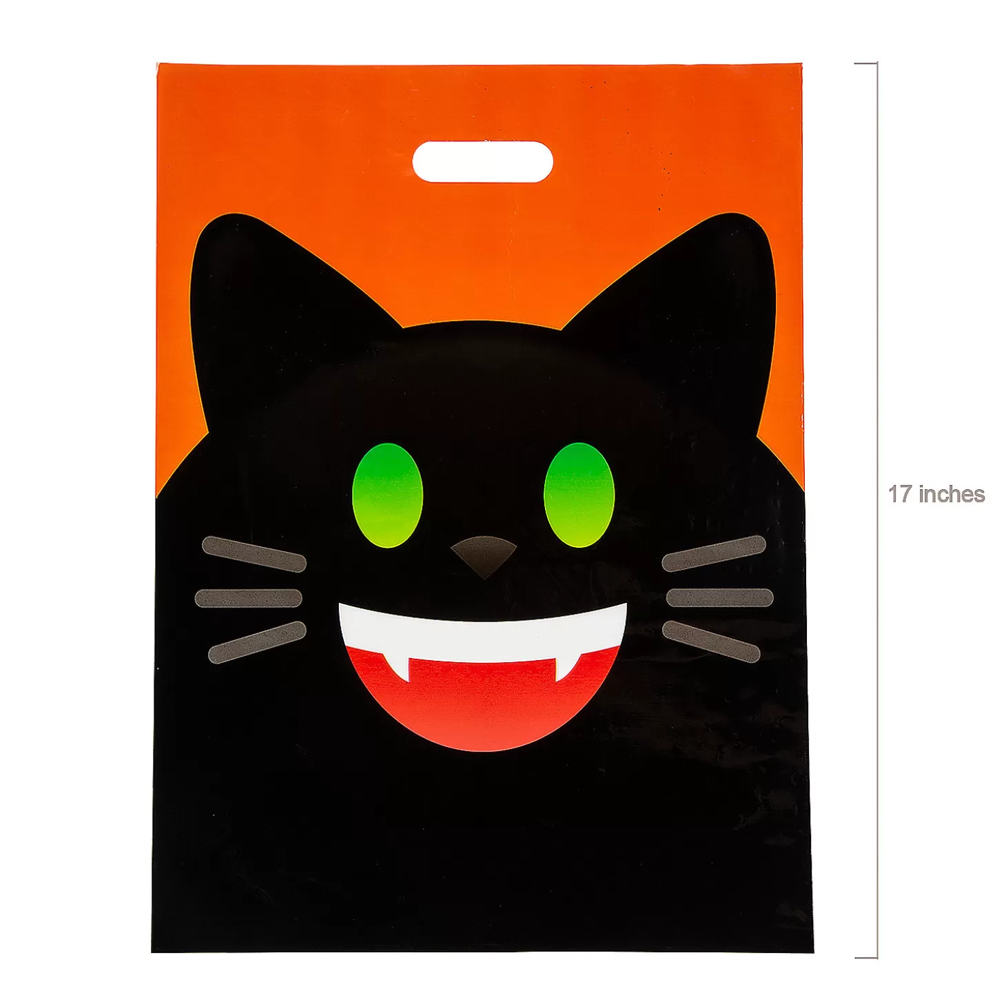 Best 12 1/2" X 17" Bulk 50 Pc. Large Halloween Emoji Face Trick-Or-Treat Plastic Goody Bags Halloween Bags
