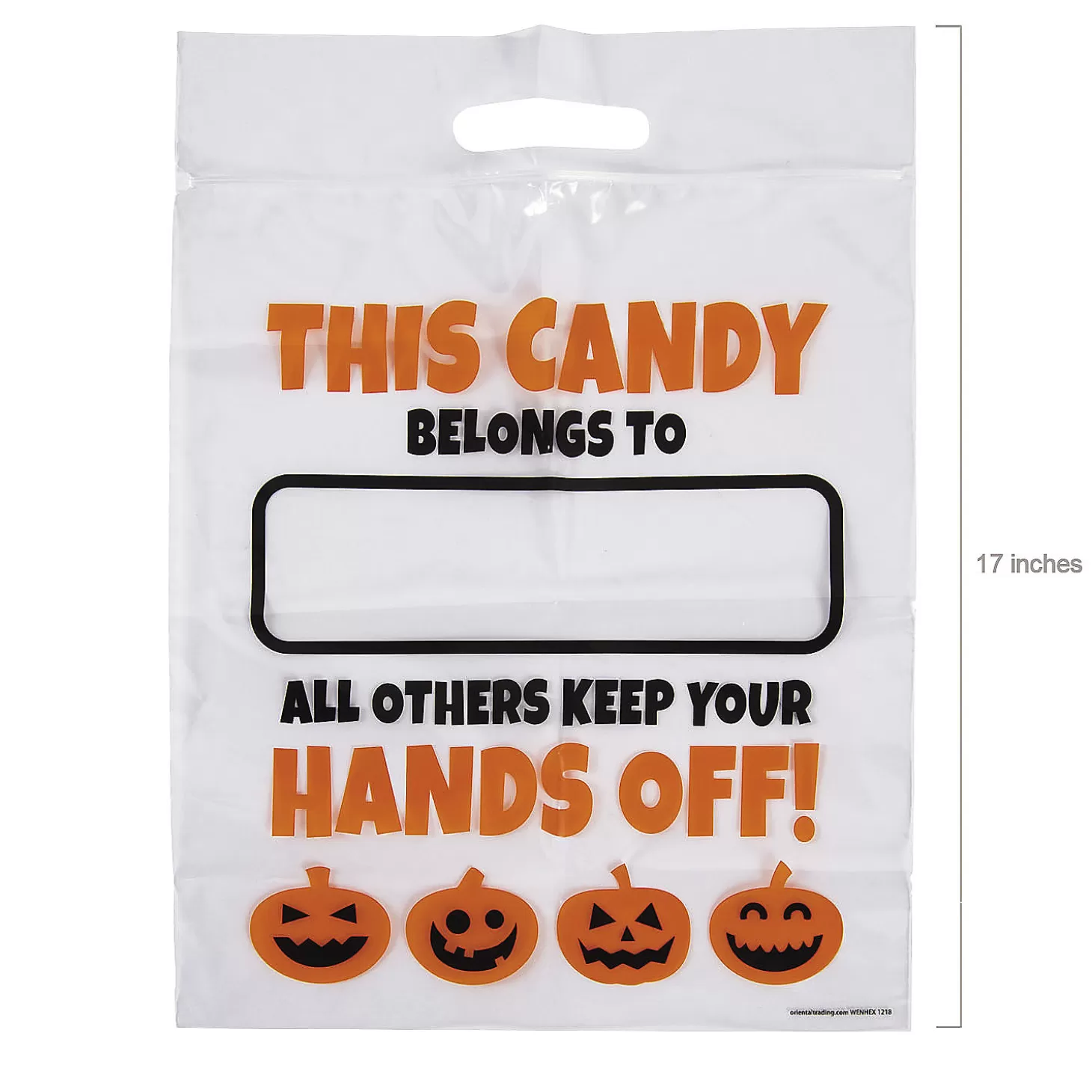 Best 12 1/2" X 17" Bulk 50 Pc. Large Halloween Resealable Plastic Treat Bags Halloween Bags