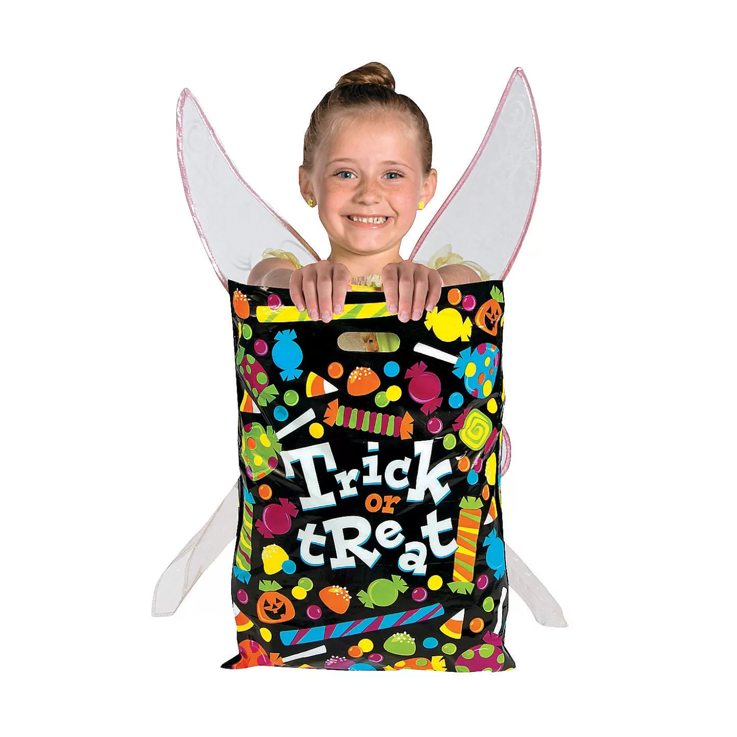 Best Sale 12 1/2" X 17" Bulk 50 Pc. Large Sweet Halloween Trick-Or-Treat Plastic Goody Bags Boo Bags