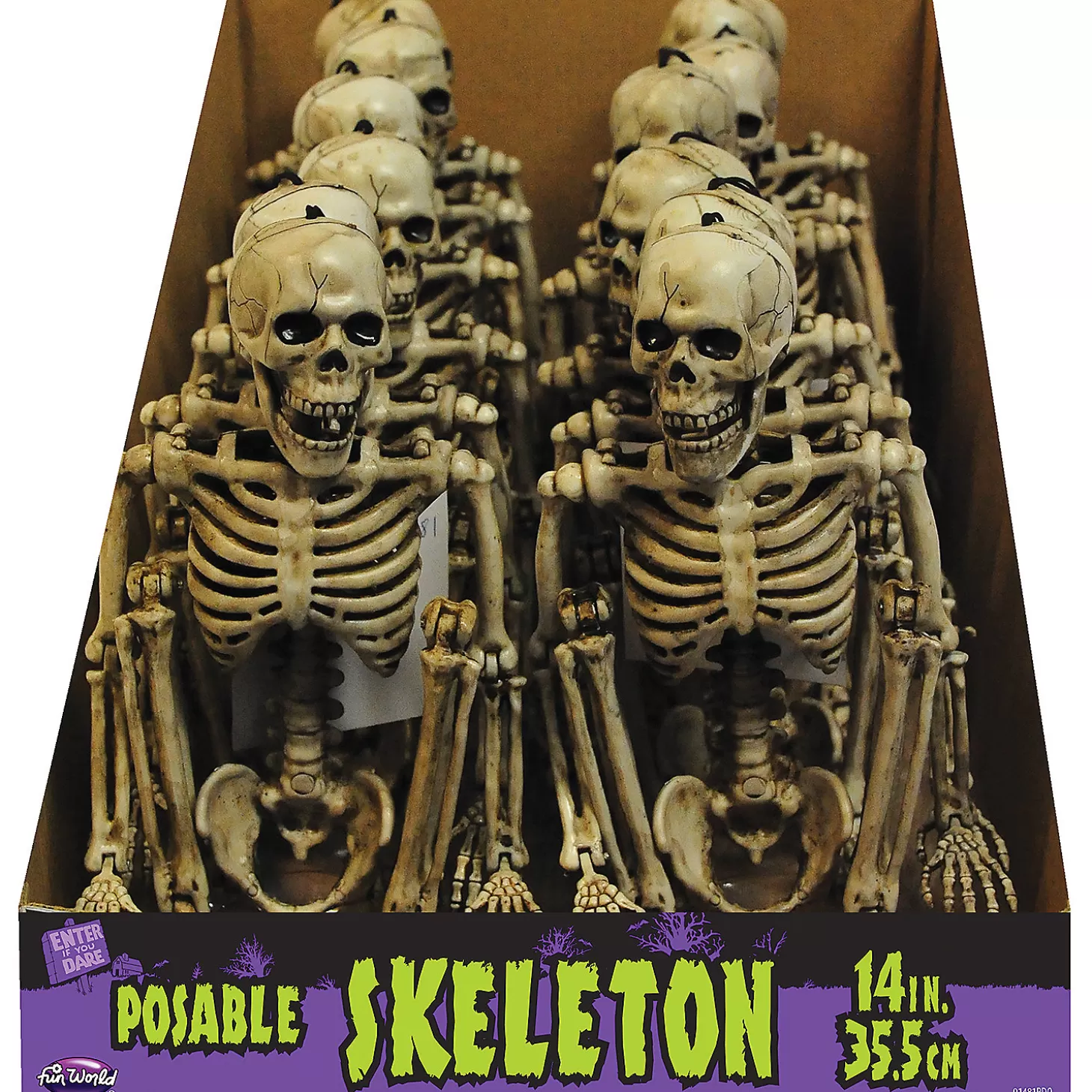 Cheap 14" Poseable Skeleton Decoration - 1 Pc. Skulls & Skeletons