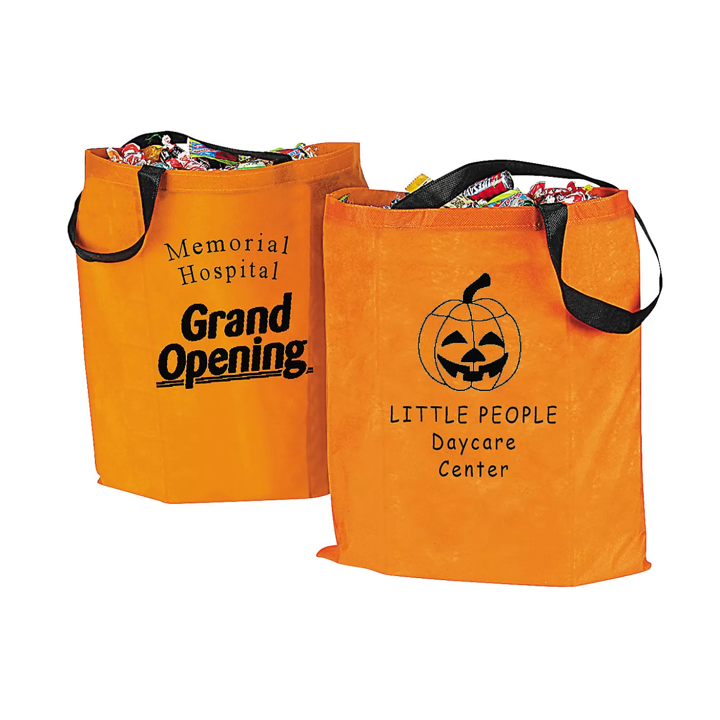 Shop 15" X 16 1/2" Large Jack-O'-Lantern Tote Bags - 12 Pc. Halloween Apparel & Accessories