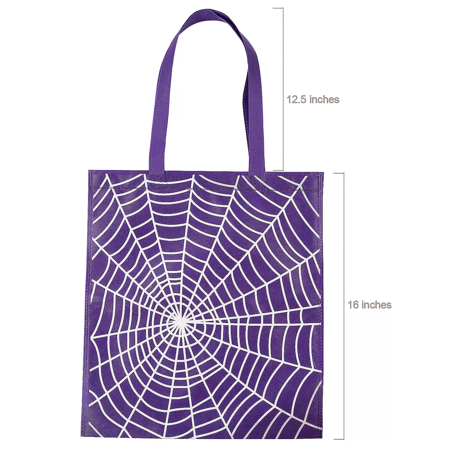 Fashion 15" X 16" Large Spider Web Tote Bags - 12 Pc. Halloween Bags