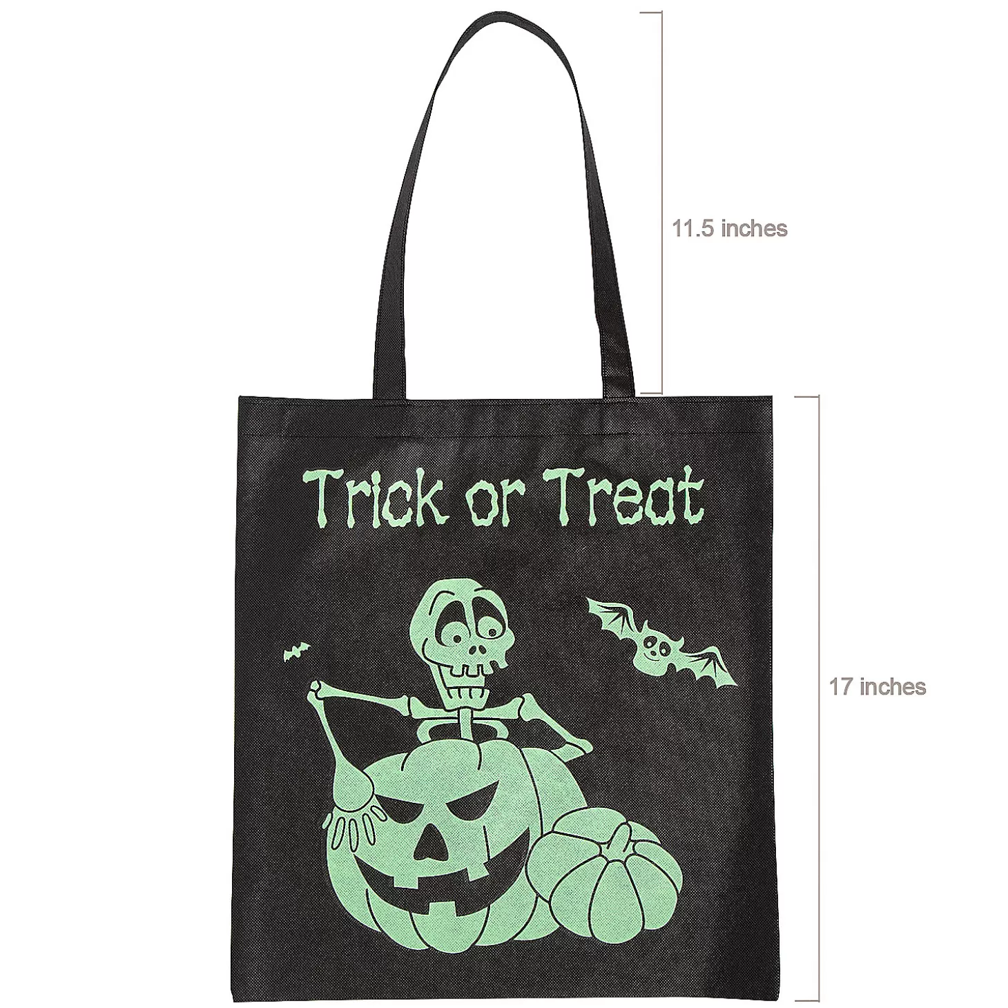 Cheap 15" X 17" Large Nonwoven Glow-In-The-Dark Halloween Tote Bags - 12 Pc. Halloween Bags