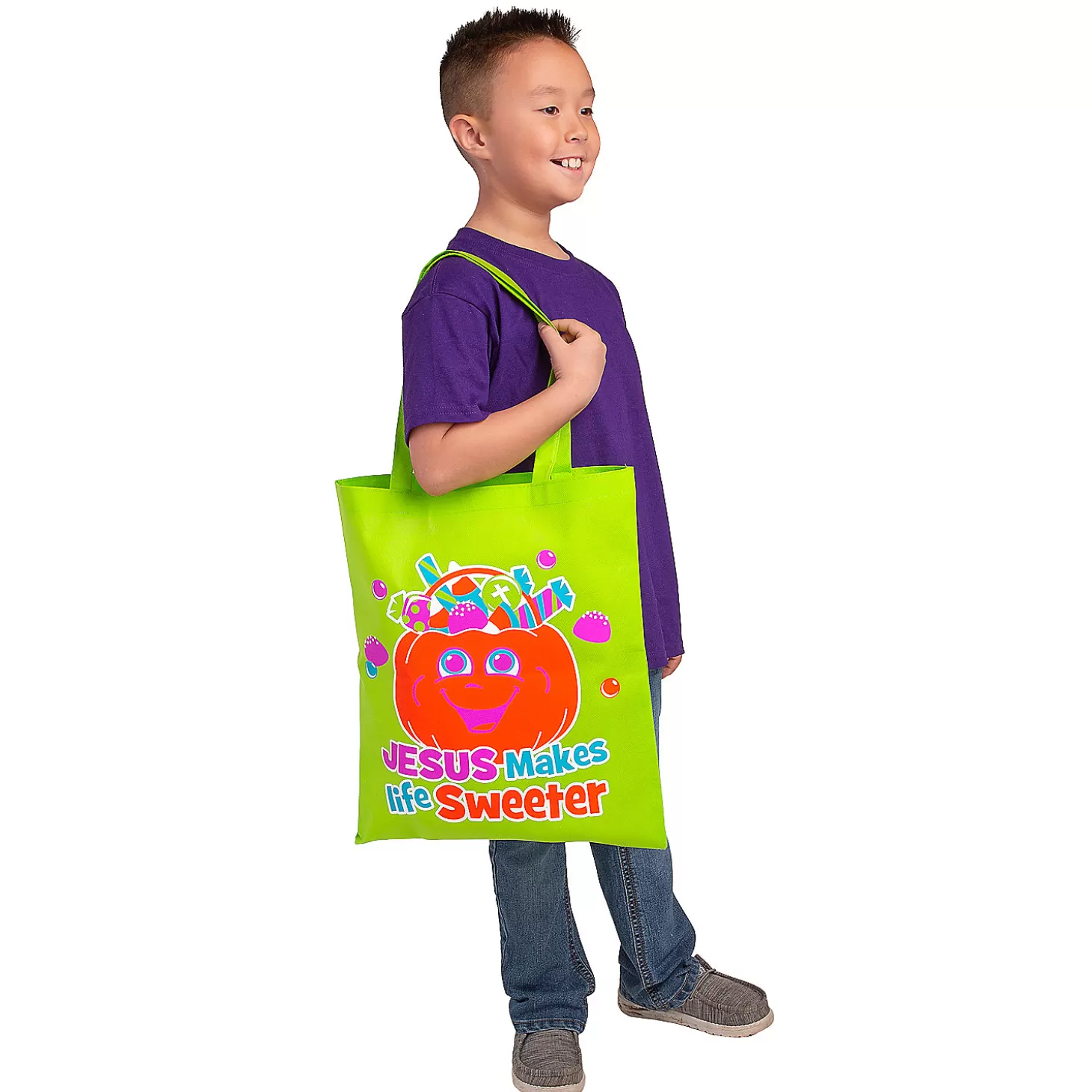 Shop 16 1/2" X 15" Large Truth & Treats Nonwoven Tote Bags - 12 Pc. Halloween Bags