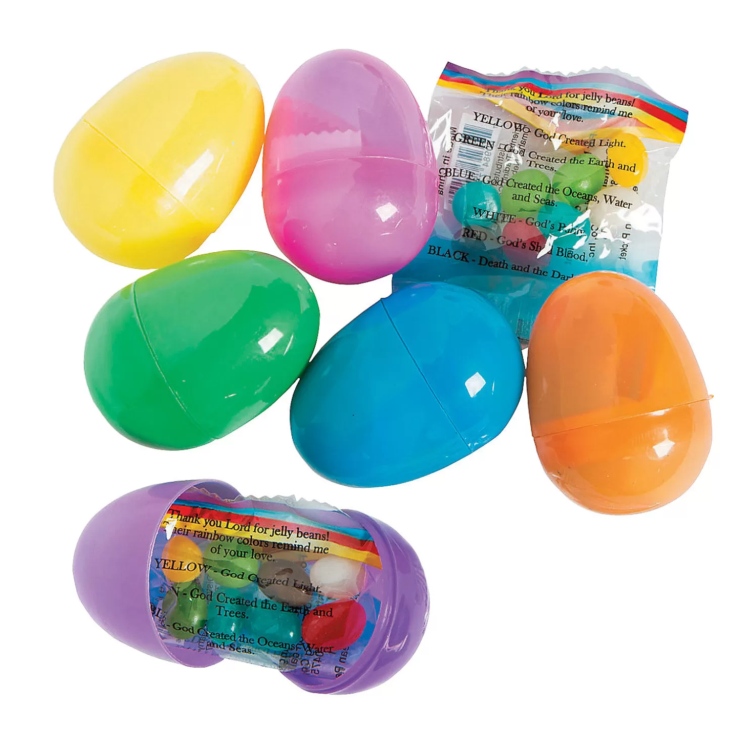 Best 2 1/4" Religious Candy-Filled Plastic Easter Eggs - 24 Pc. Religious Halloween