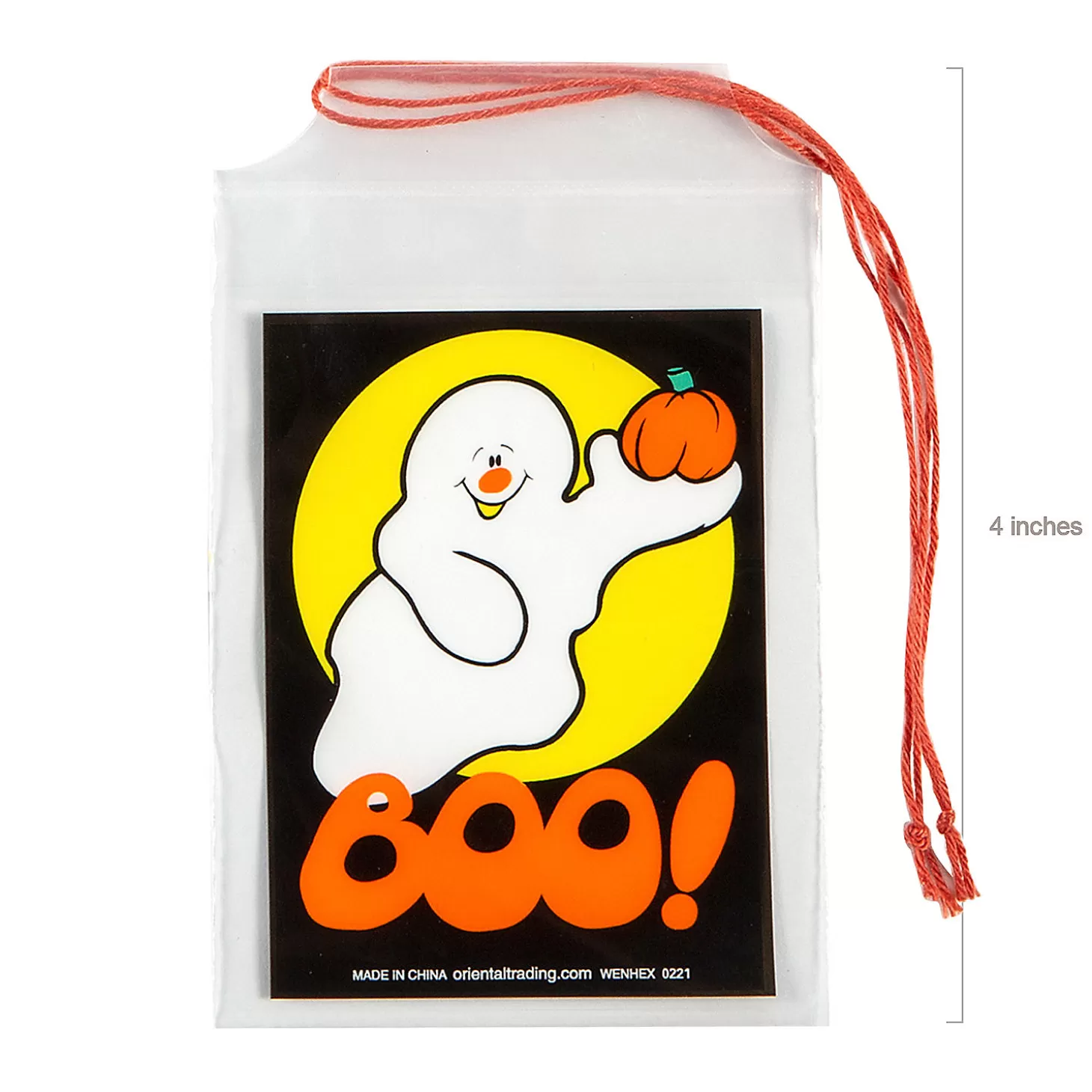 Best Sale 2 3/4" X 4" Bulk 144 Pc. Mini Halloween Plastic Drawstring Treat Bags Boo Bags