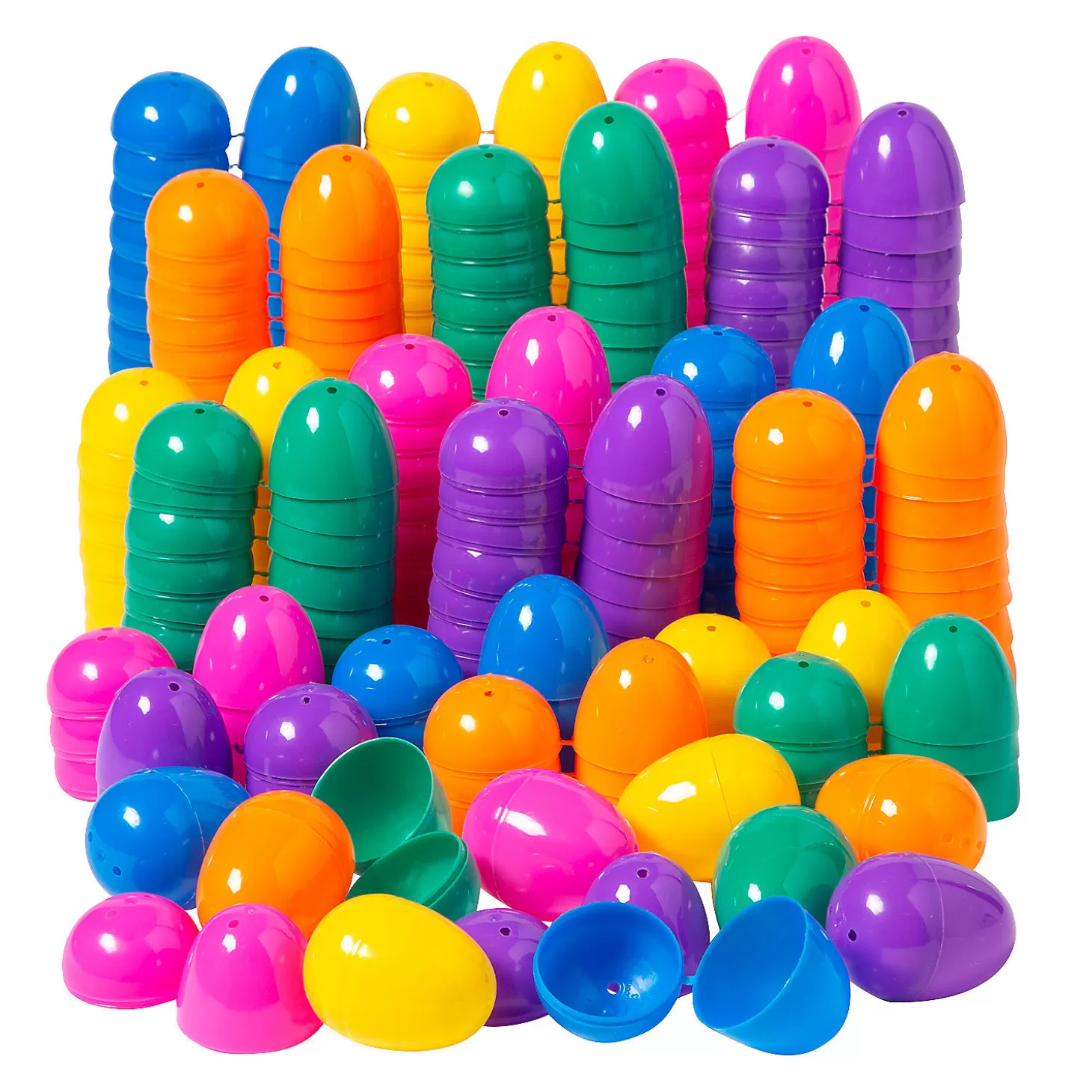 Outlet 2 Bulk 144 Pc. Colorful Bright Plastic Easter Eggs Bulk Halloween Supplies