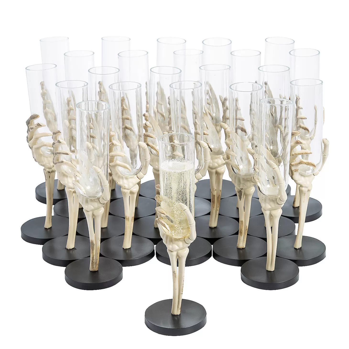 Discount 2 Oz. Bulk 48 Ct. Skeleton Hand Plastic Glasses Tableware