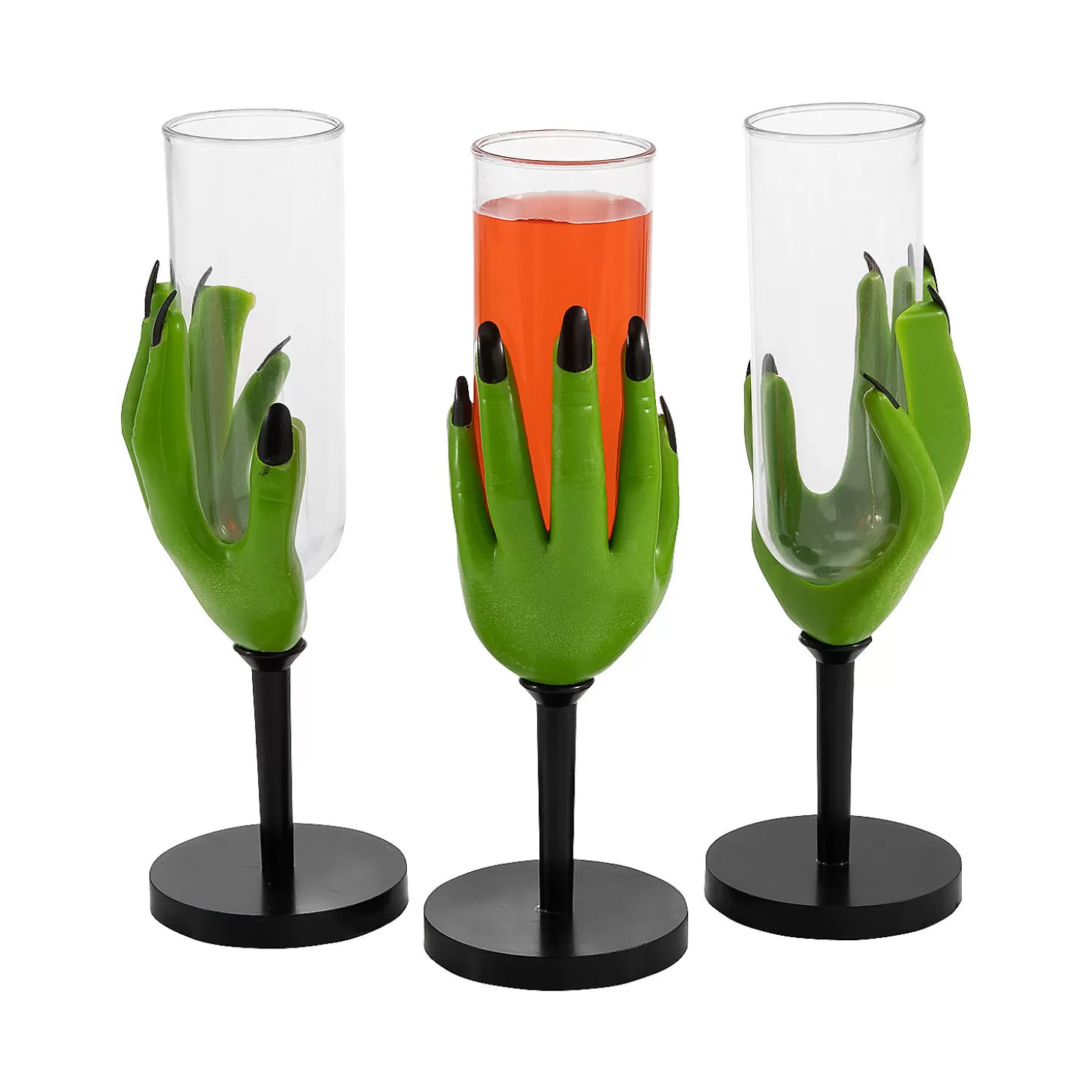 Online 2 Oz. Witch Hand Plastic Glasses - 12 Ct. Tableware