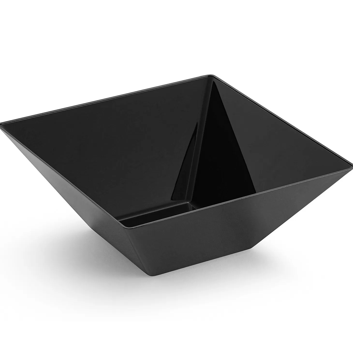 New 3 Qt. Black Square Plastic Serving Bowls (15 Bowls) Bulk Halloween Supplies