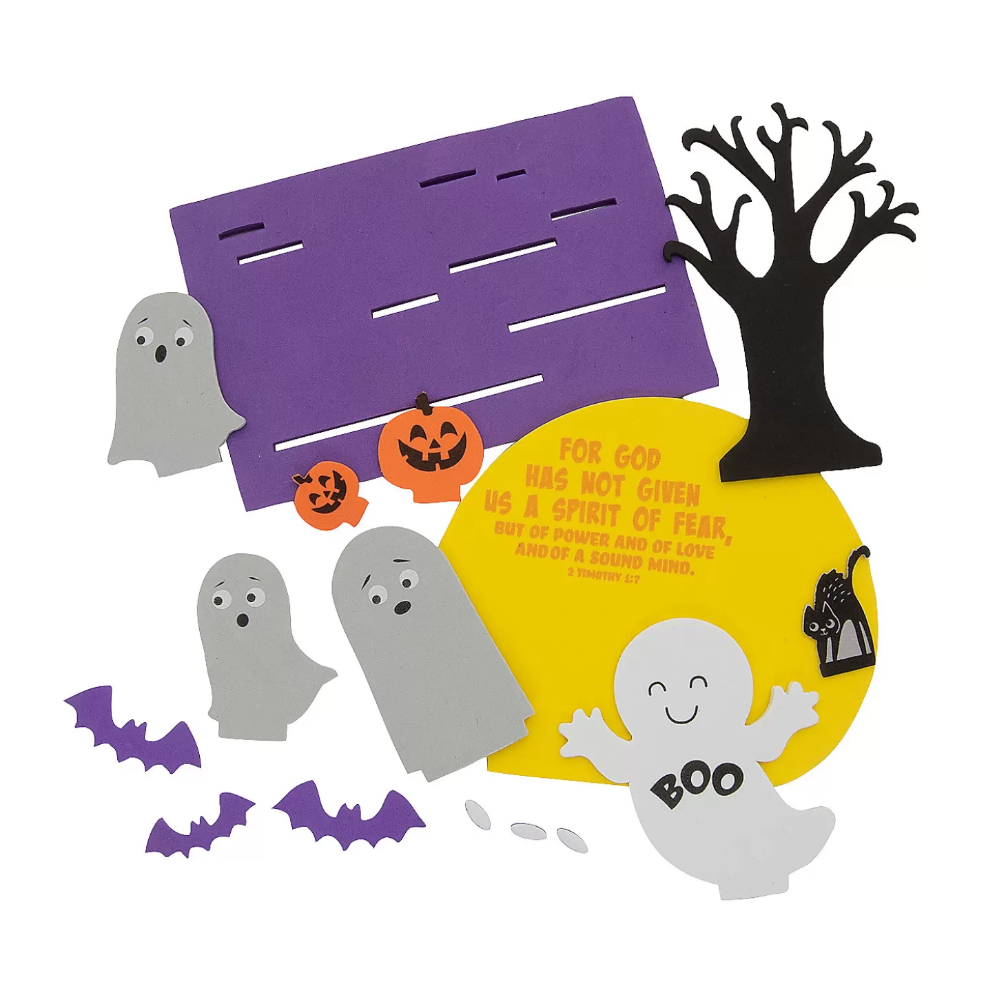 Cheap 3D Halloween Fear Not With God Craft Kit - Makes 12 Religious Halloween