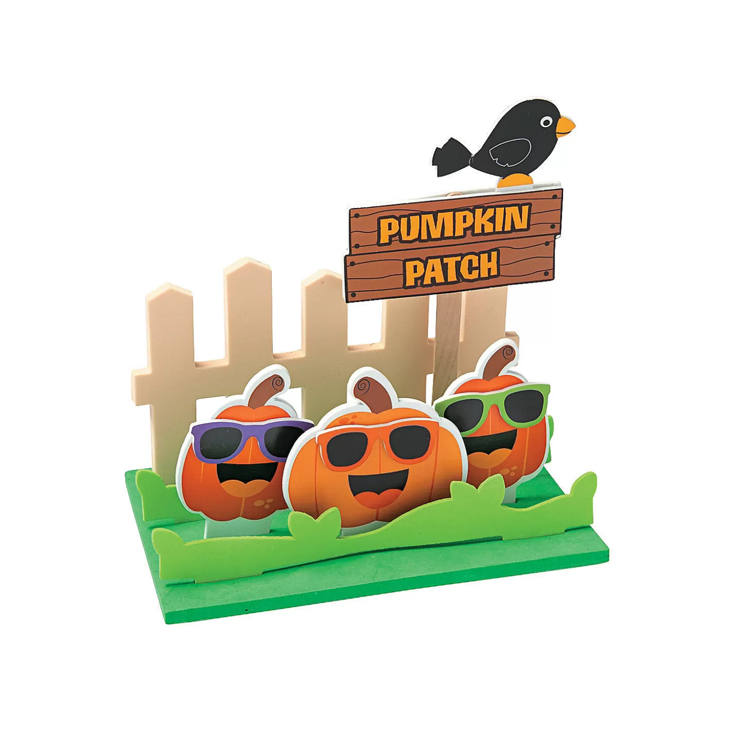 Fashion 3D Pumpkin Patch Scene Craft Kit - Makes 12 Boo Bags