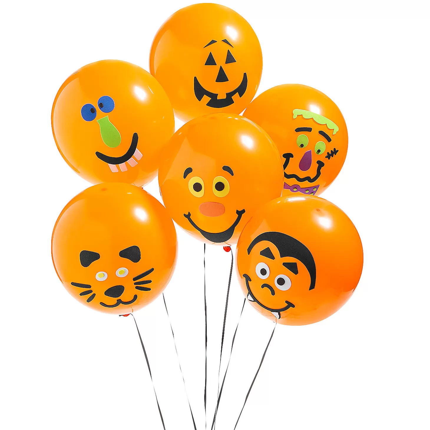 Outlet 49 Pc. Halloween Pumpkin Balloon Decorating Craft Kit - Makes 24 Halloween Fun Kits