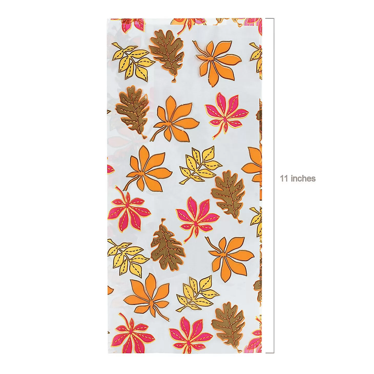 Best Sale 5 1/2" X 11" Fall Leaf Cellophane Bags - 12 Pc. Boo Bags
