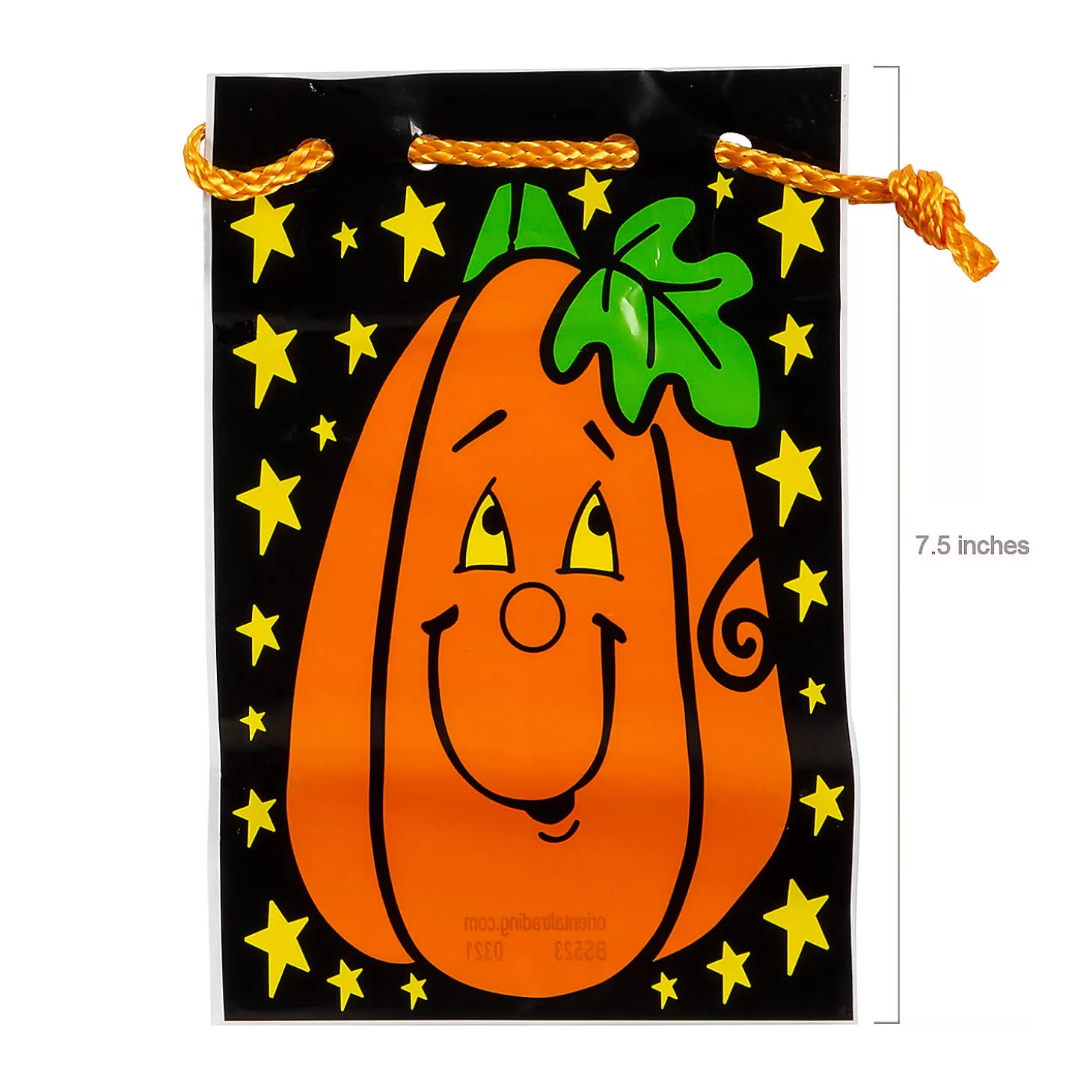 Fashion 5 1/2" X 7 1/2" Large Halloween Plastic Drawstring Treat Bags - 36 Pc. Halloween Bags