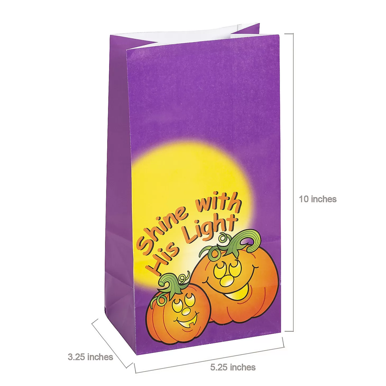 Best Sale 5 1/4" X 10" Christian Pumpkin Treat Bags - 12 Pc. Religious Halloween