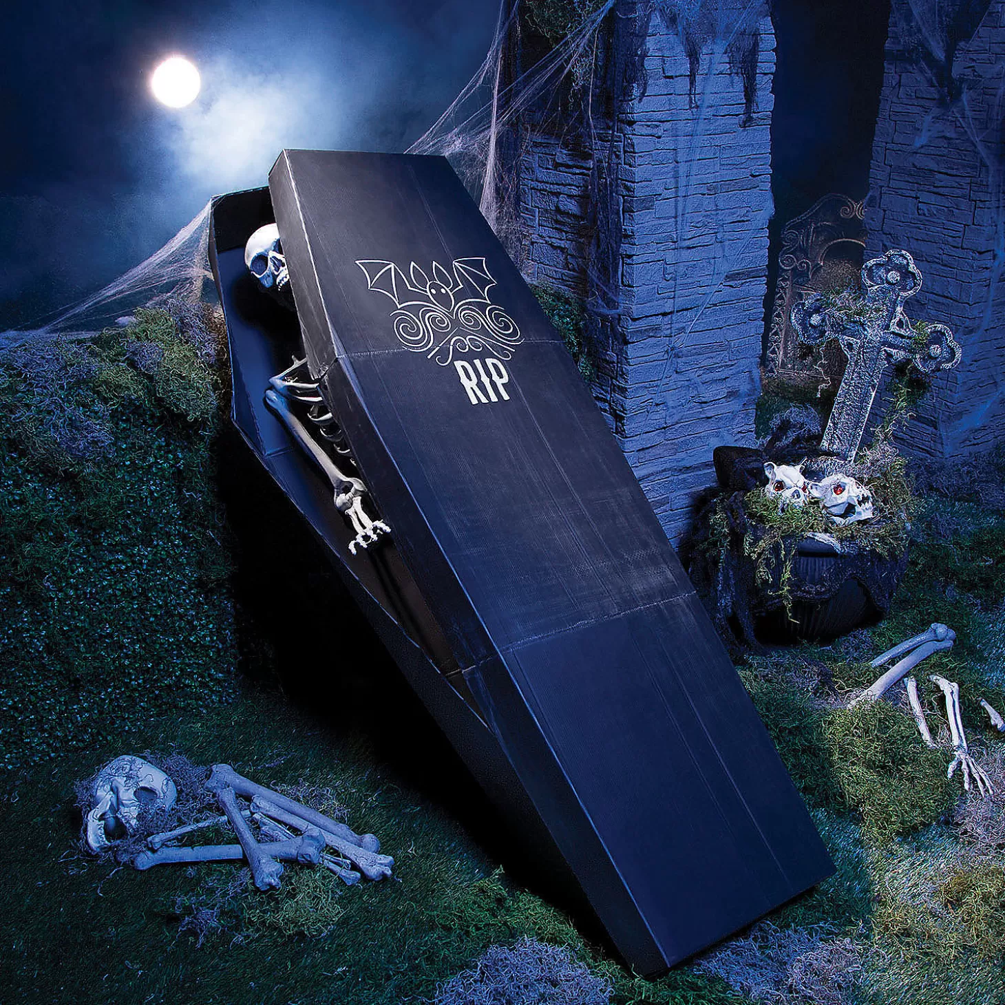 Shop 5' Skeleton & Coffin Decorating Kit - 2 Pc. Halloween Fun Kits