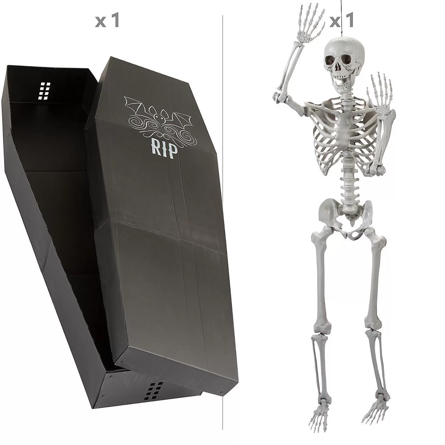 Shop 5' Skeleton & Coffin Decorating Kit - 2 Pc. Halloween Fun Kits