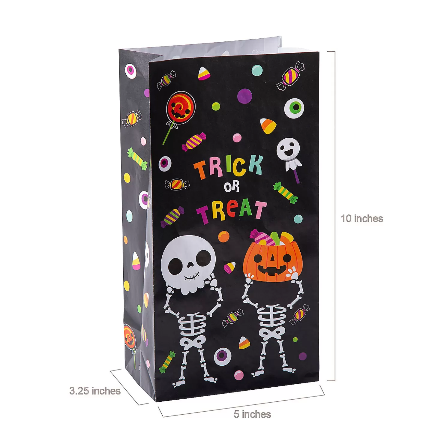 Fashion 5" X 10" Halloween Boo Crew Paper Treat Bags - 12 Pc. Halloween Bags