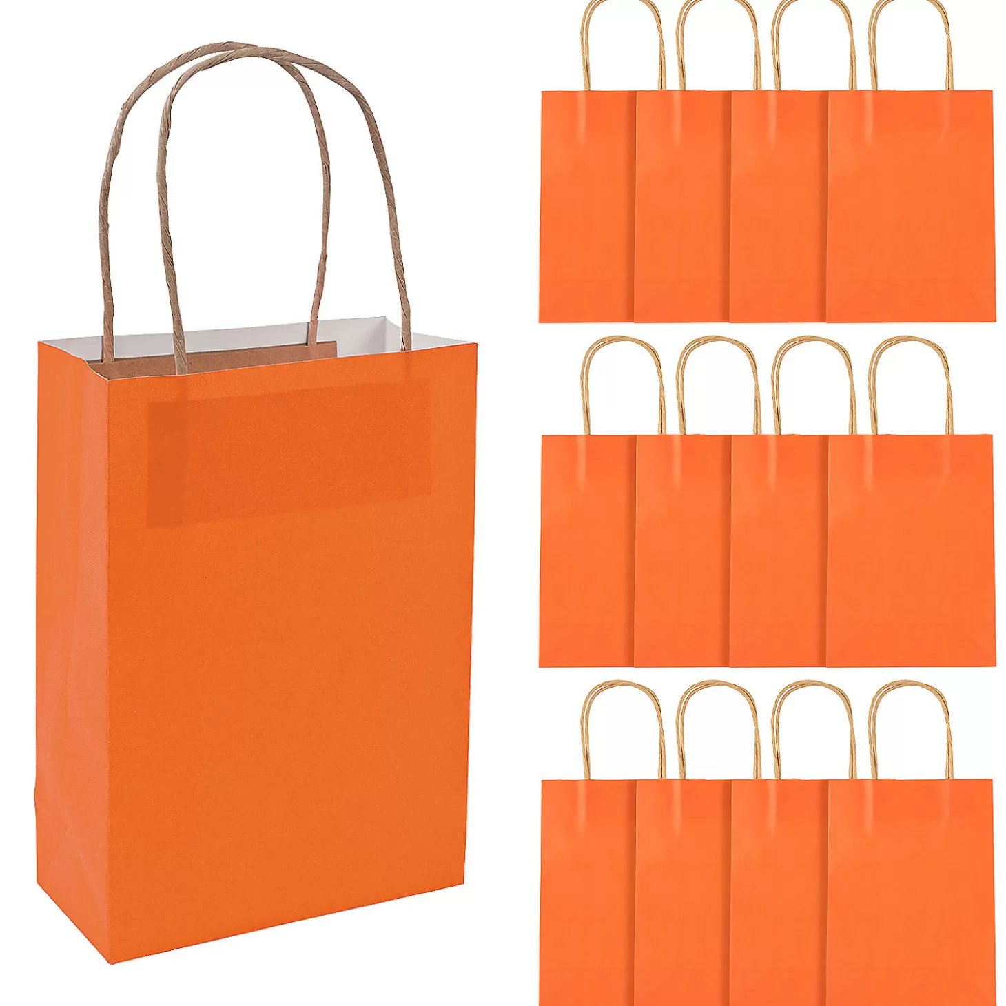 Discount 6 1/2" X 9" Medium Kraft Paper Gift Bags - 12 Pc. Halloween Bags