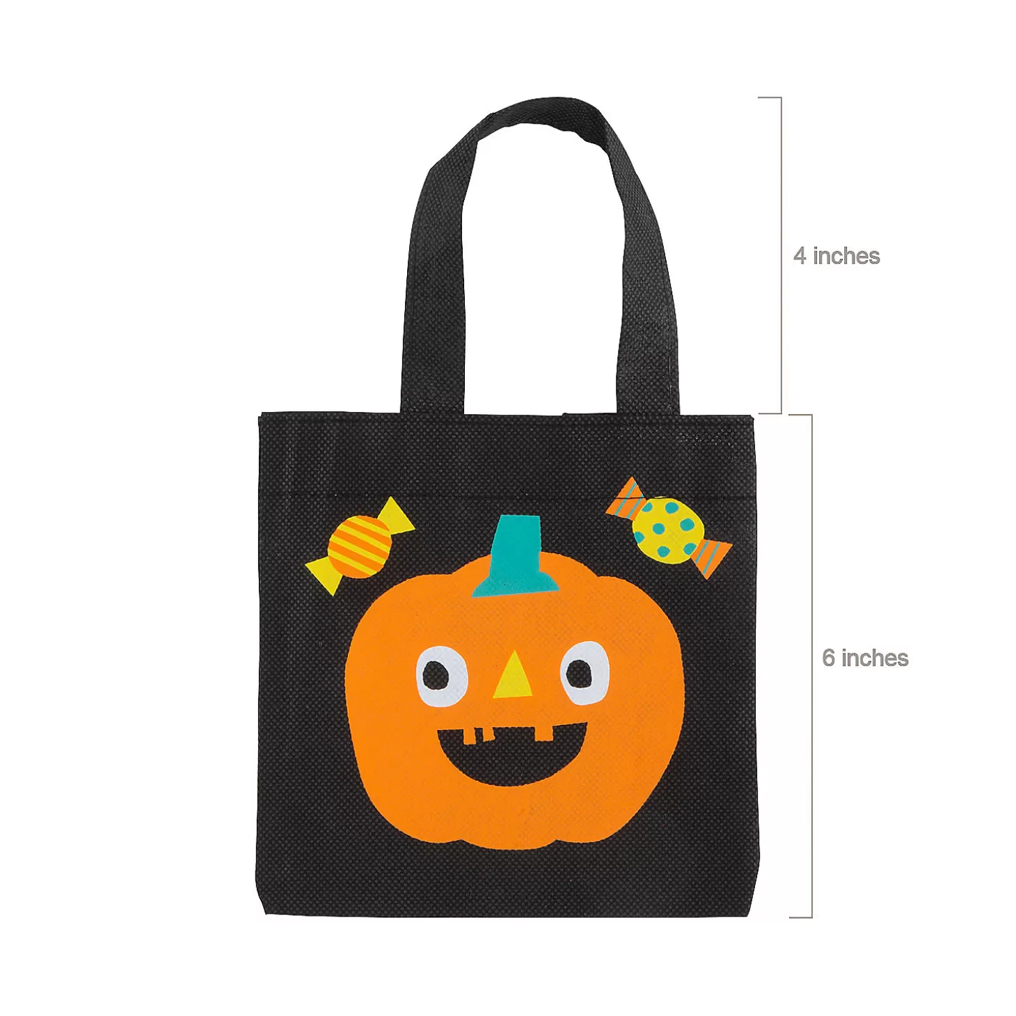 Fashion 6" X 6" Mini Nonwoven Ghoul Gang Tote Bags - 12 Pc. Halloween Bags