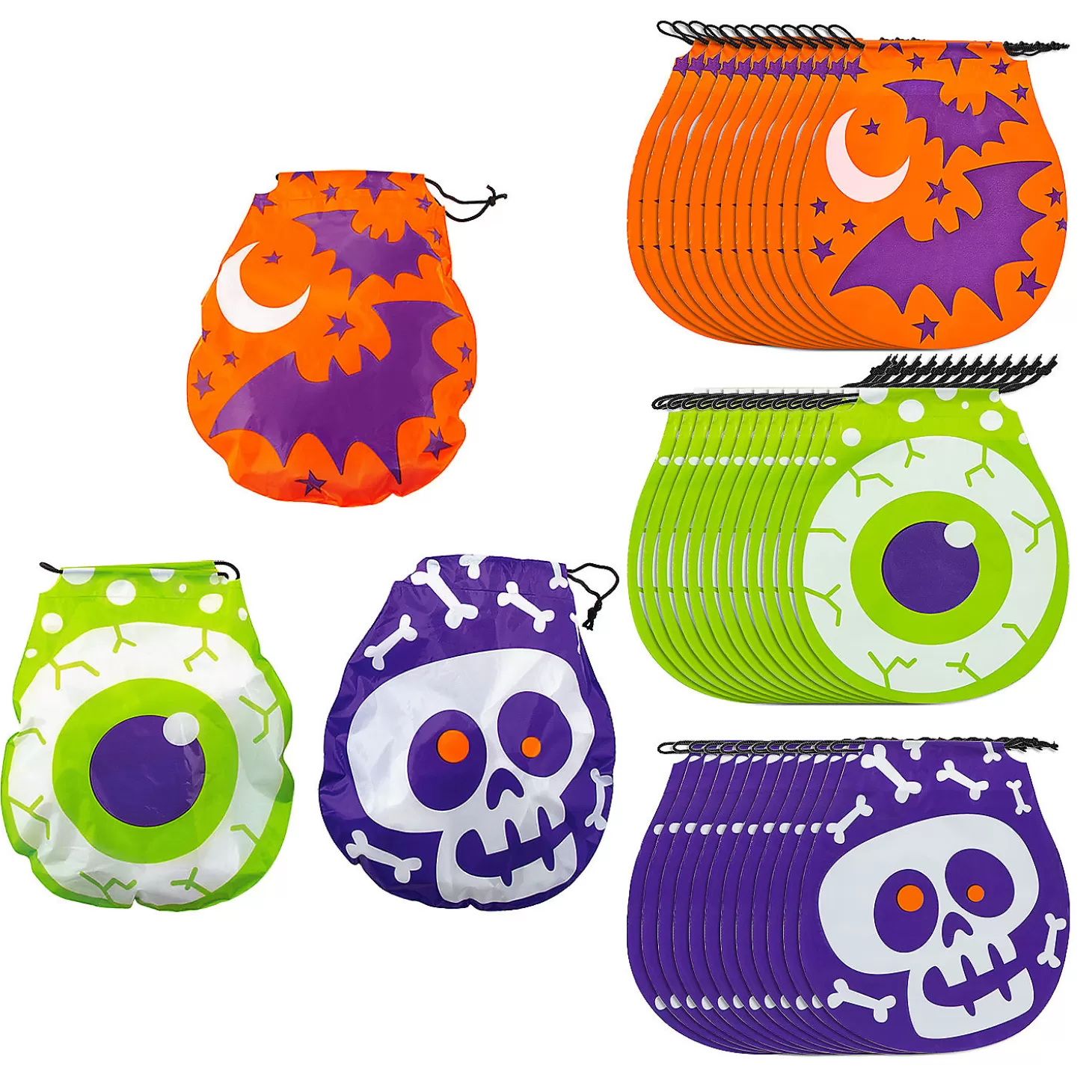 Shop 7" X 8 1/4" Small Halloween Drawstring Treat Bags - 36 Pc. Halloween Bags