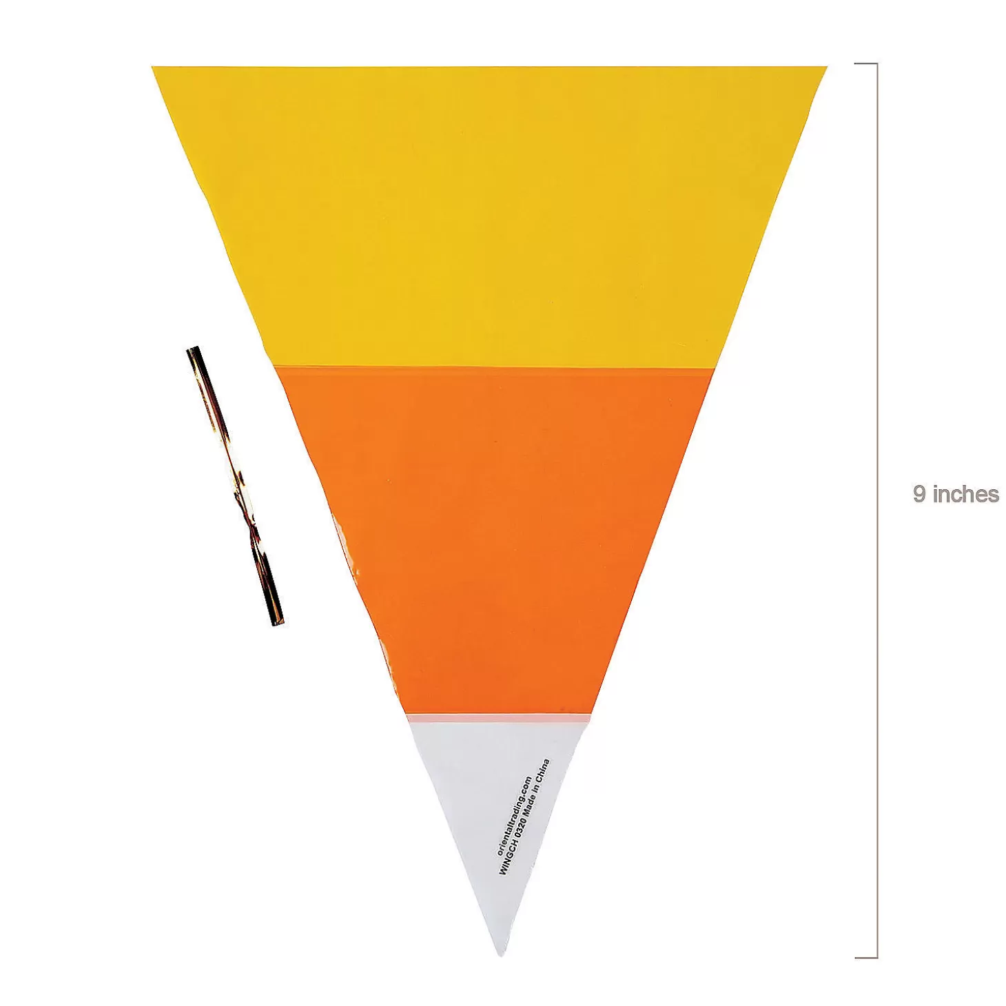 Outlet 7" X 9" Bulk 50 Pc. Candy Corn-Shaped Cellophane Bags Halloween Bags