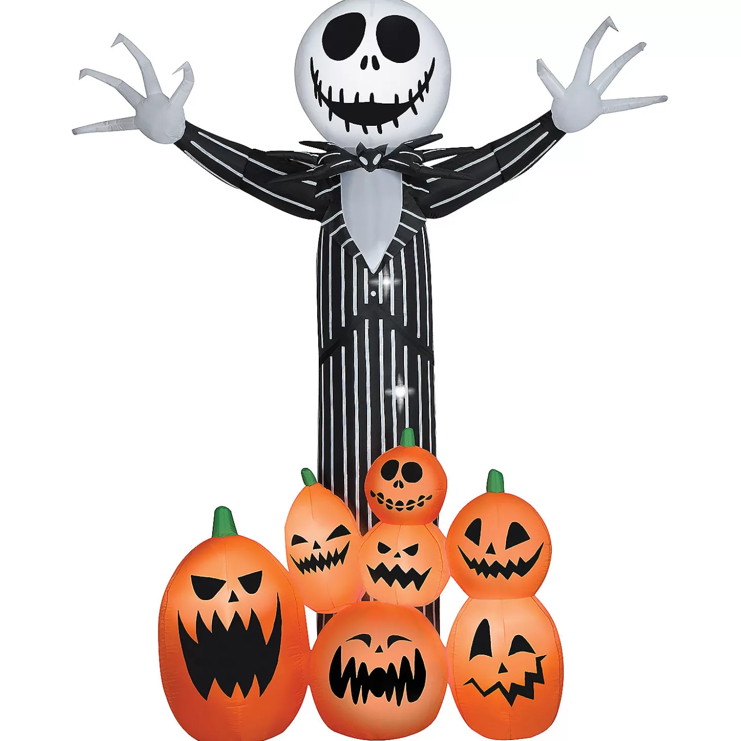 Best Sale 9 Ft. Airblown Inflatable Giant Animated Jack Skellington Halloween Yard Decoration Skulls & Skeletons