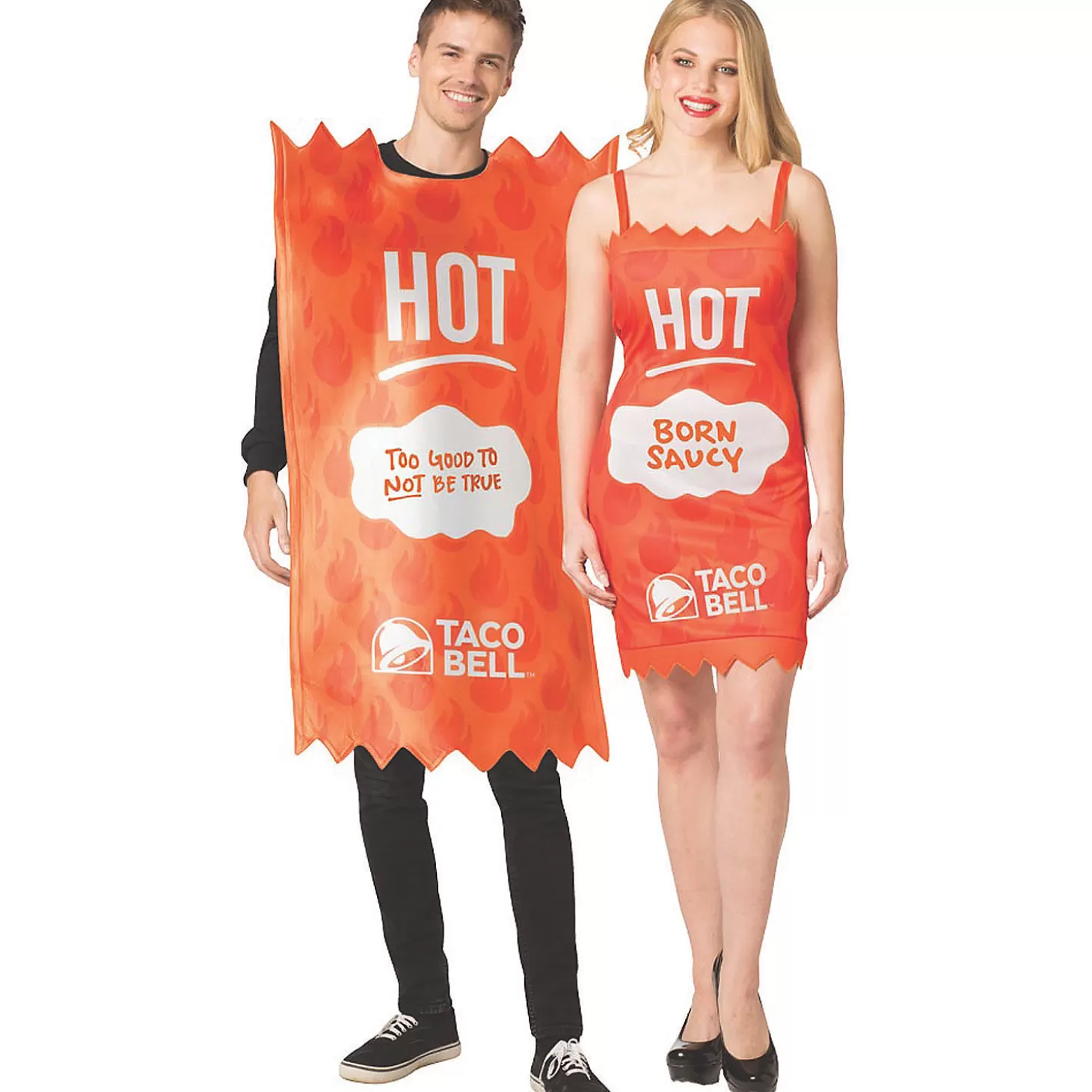 Clearance Adult Taco Bell Hot Sauce Couple Costumes Couples Costumes