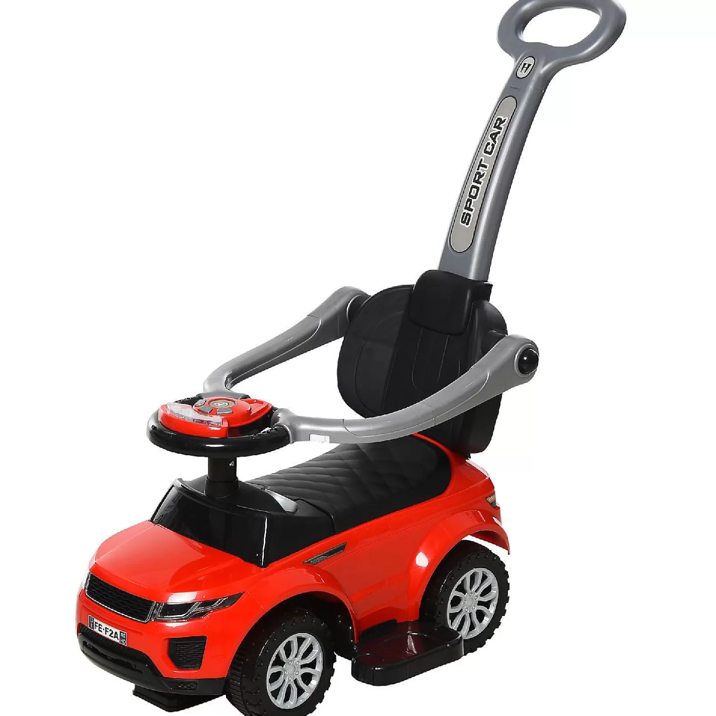 Shop Aosom 3 In 1 Toddler Push Car W/Music Lights And Secure Bar 1-3Yr Red Riding Toys