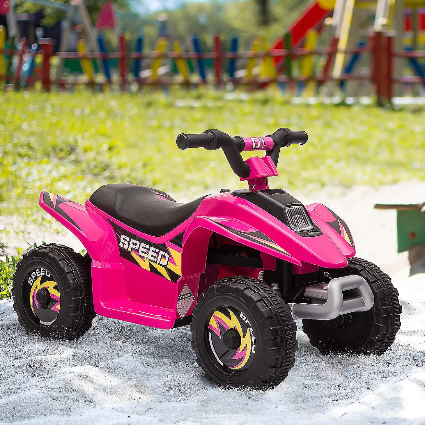 Discount Aosom 6V Ride On Atv 4 Wheeler Electric Quad Vehicle W/Forward/ Reverse Switch 3-5Yrs Pink Riding Toys