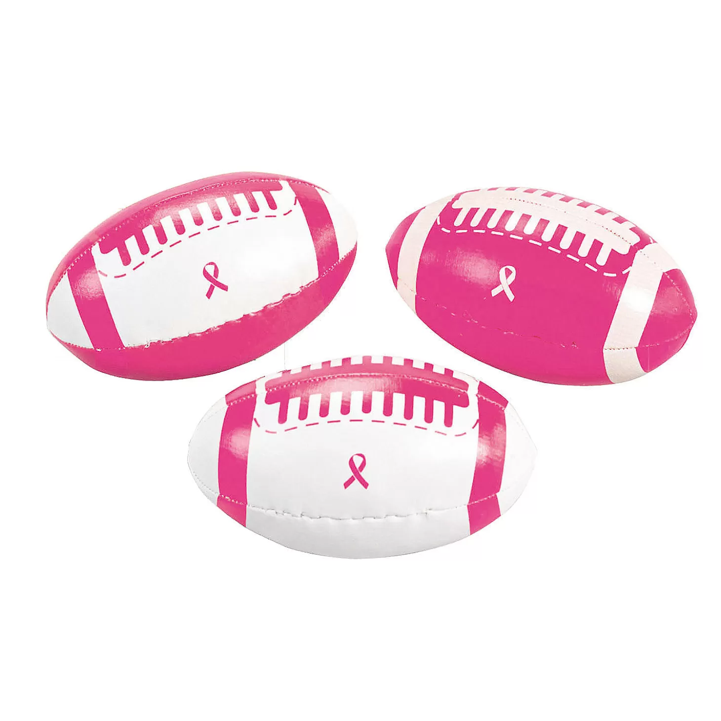 Online Awareness Ribbon Footballs - 12 Pc. Balls