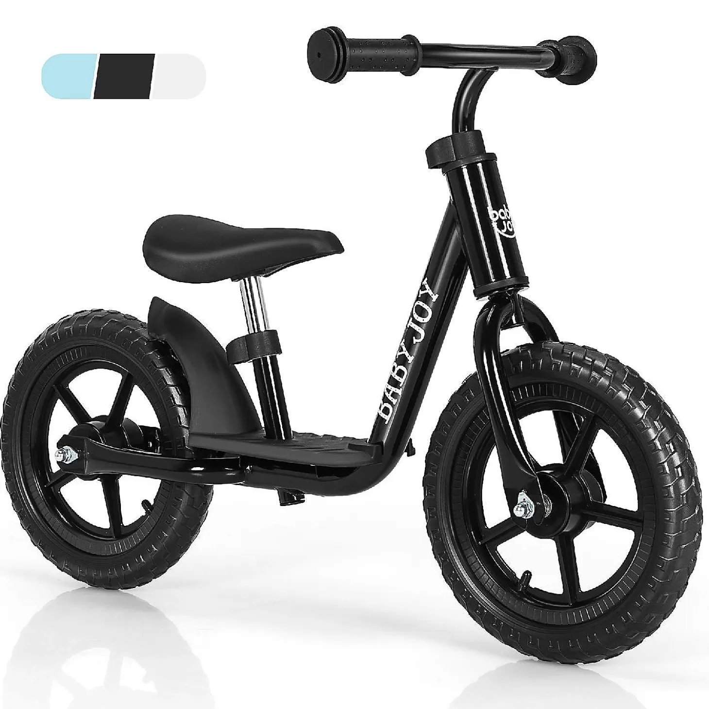 Store Babyjoy 11'' Kids Balance Bike W/ Footrest No Pedal Black Riding Toys