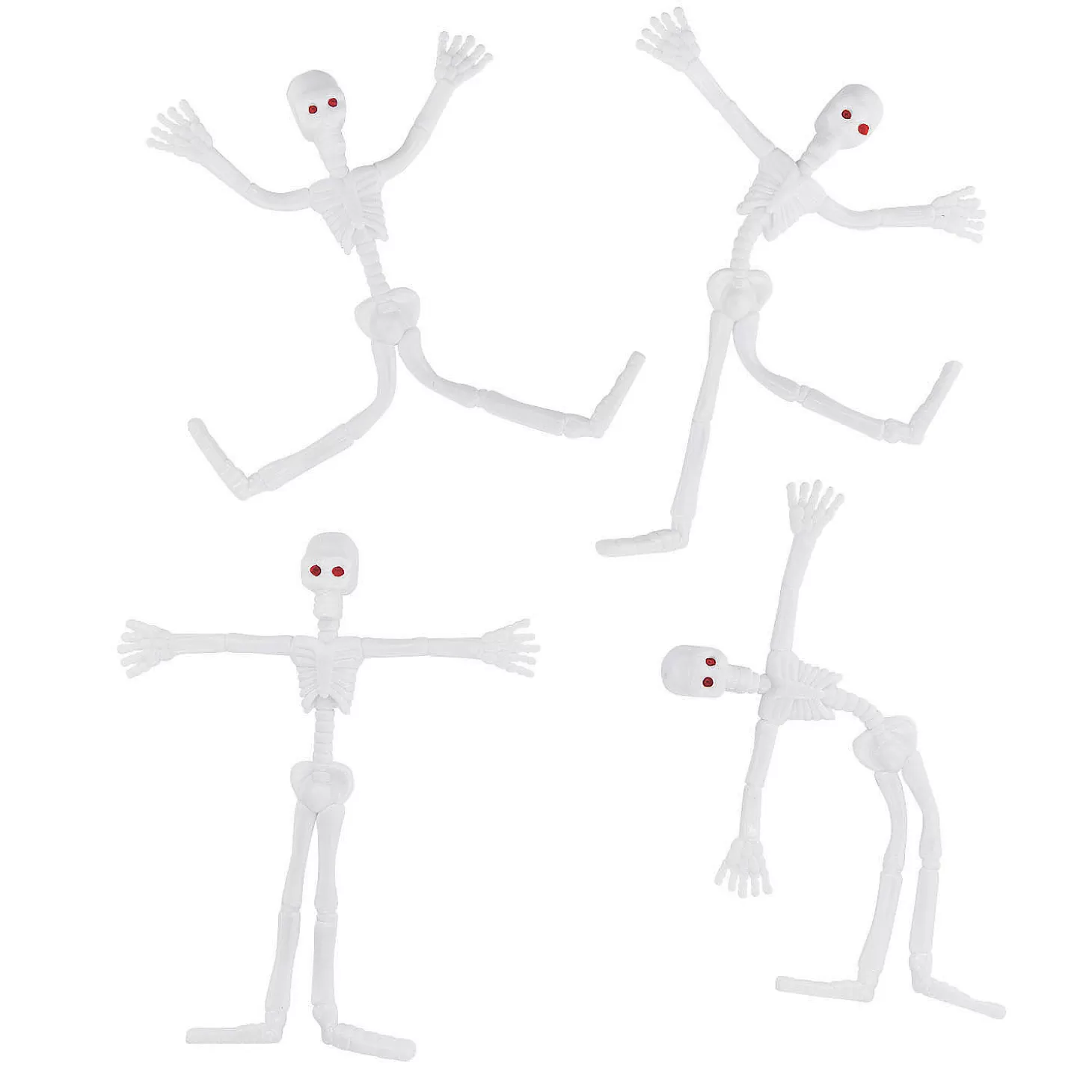 Clearance Bendable Skeletons - 24 Pc. Halloween Handouts