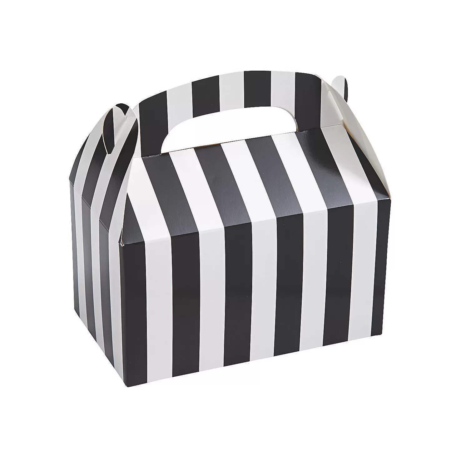 Clearance Black & White Striped Favor Boxes - 12 Pc. Halloween Bags