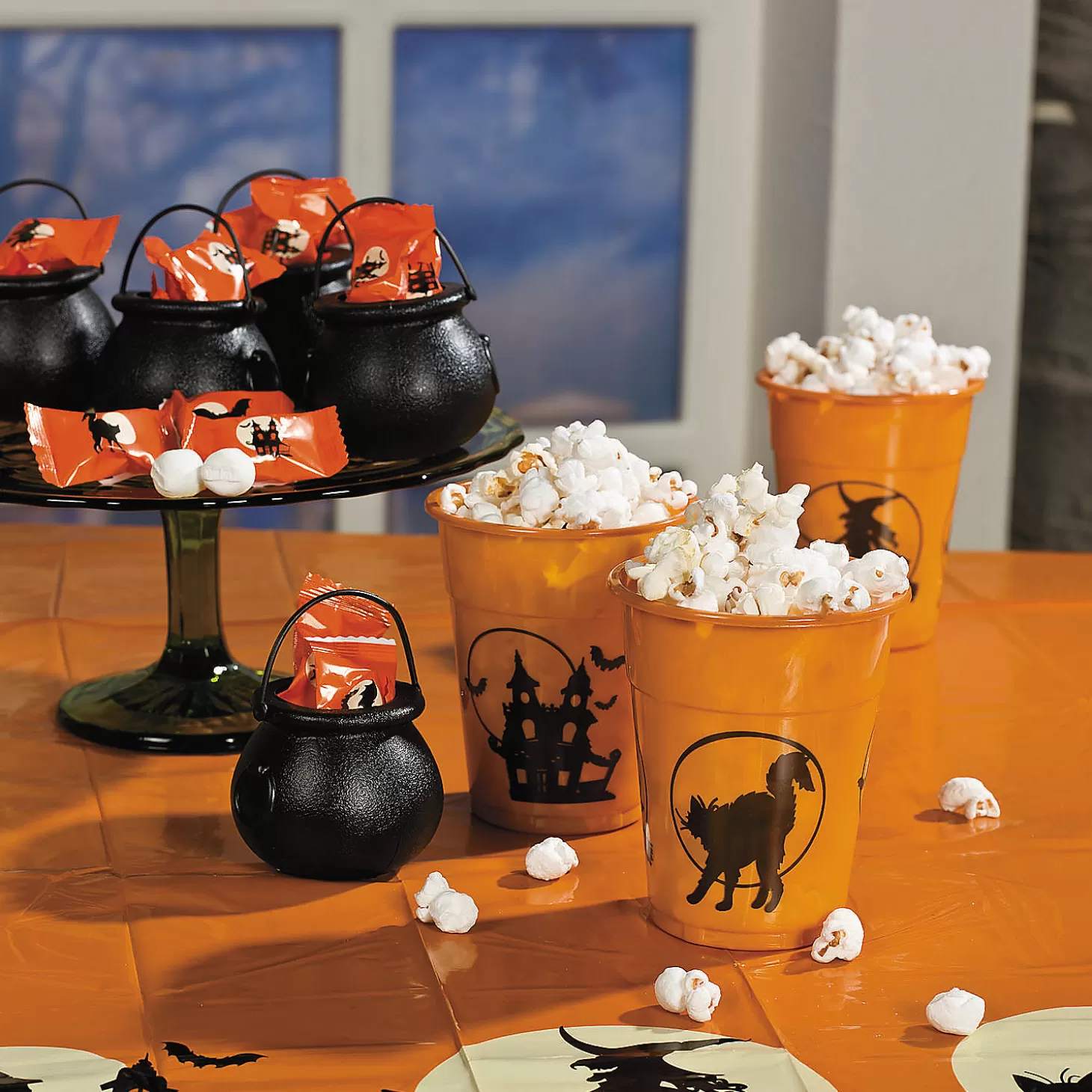 Clearance Black Cauldron Bpa-Free Plastic Candy Buckets - 12 Pc. Boo Bags