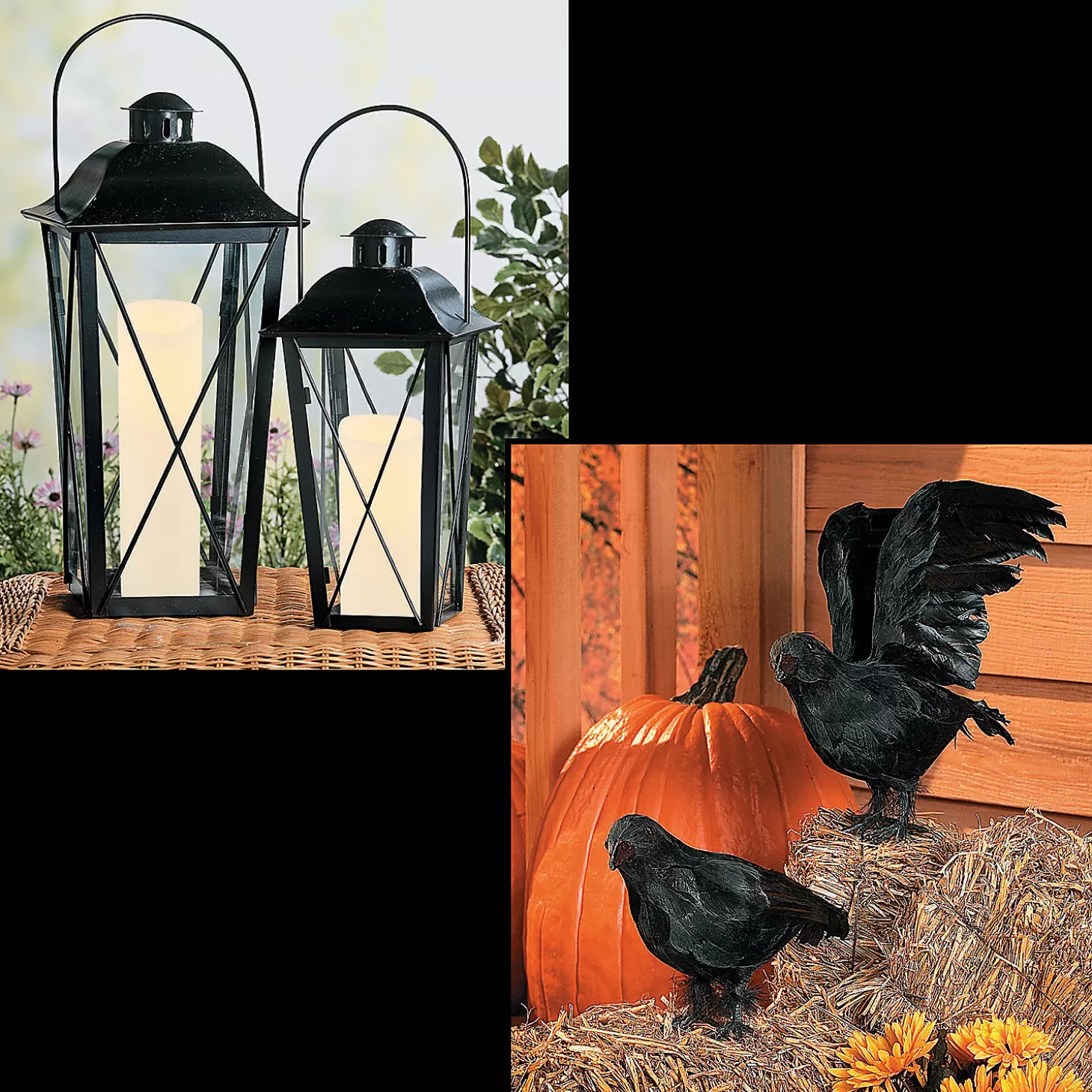 Cheap Black Lanterns & Crows Decorating Kit - 4 Pc. Halloween Fun Kits