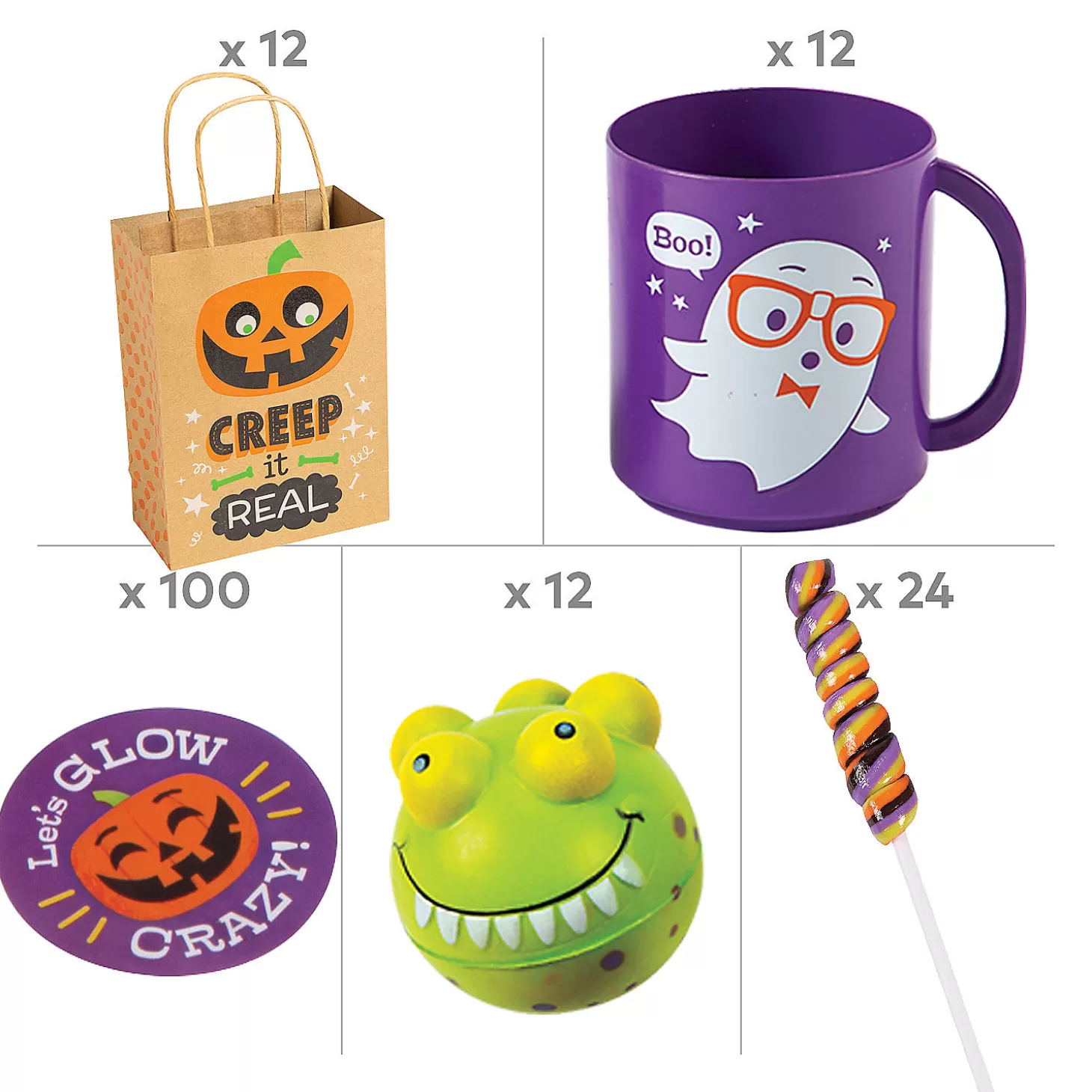 Outlet Boo Bag Kits With Mugs For 12 Halloween Fun Kits