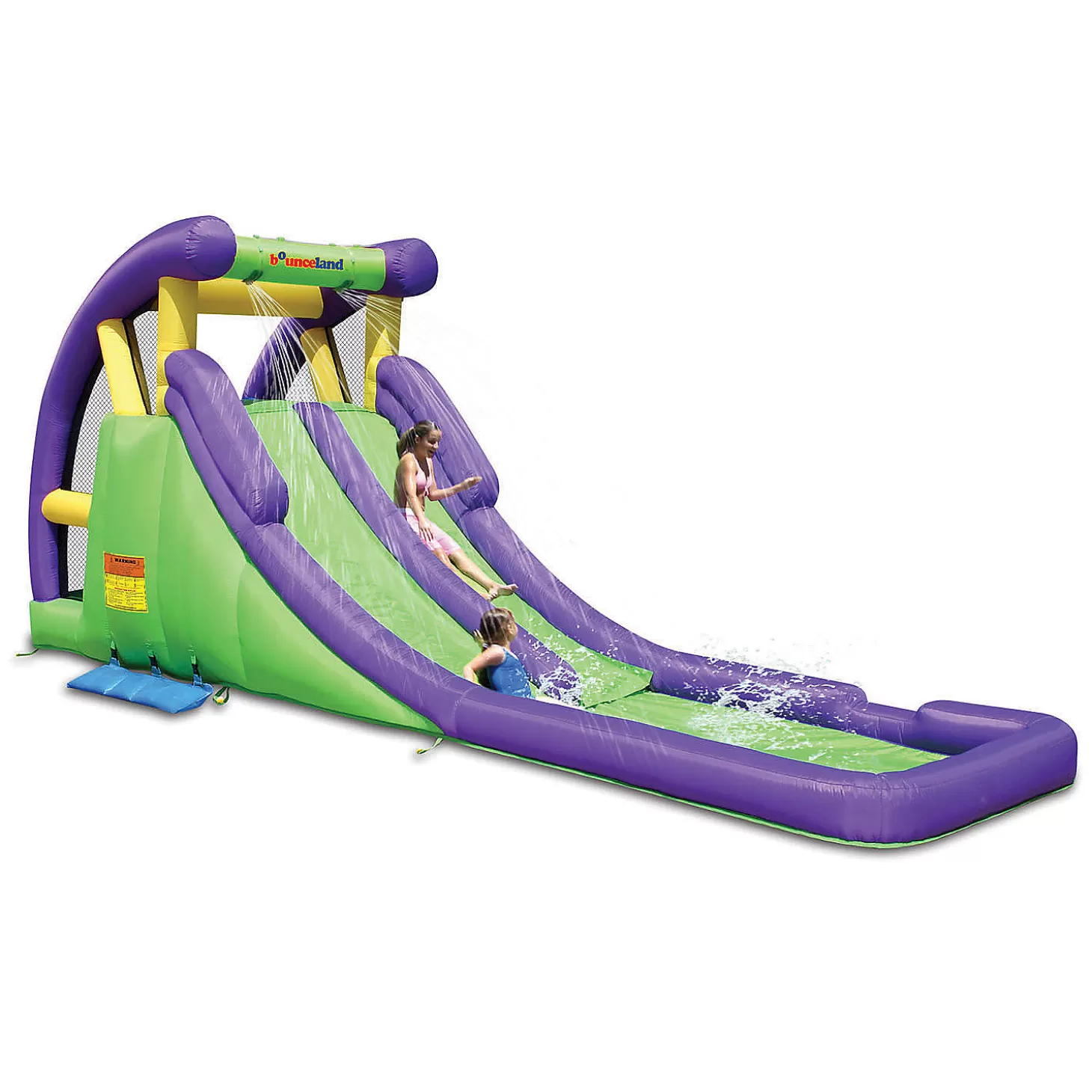 Shop Bounceland Double Water Slide With Splash Pool Water Toys