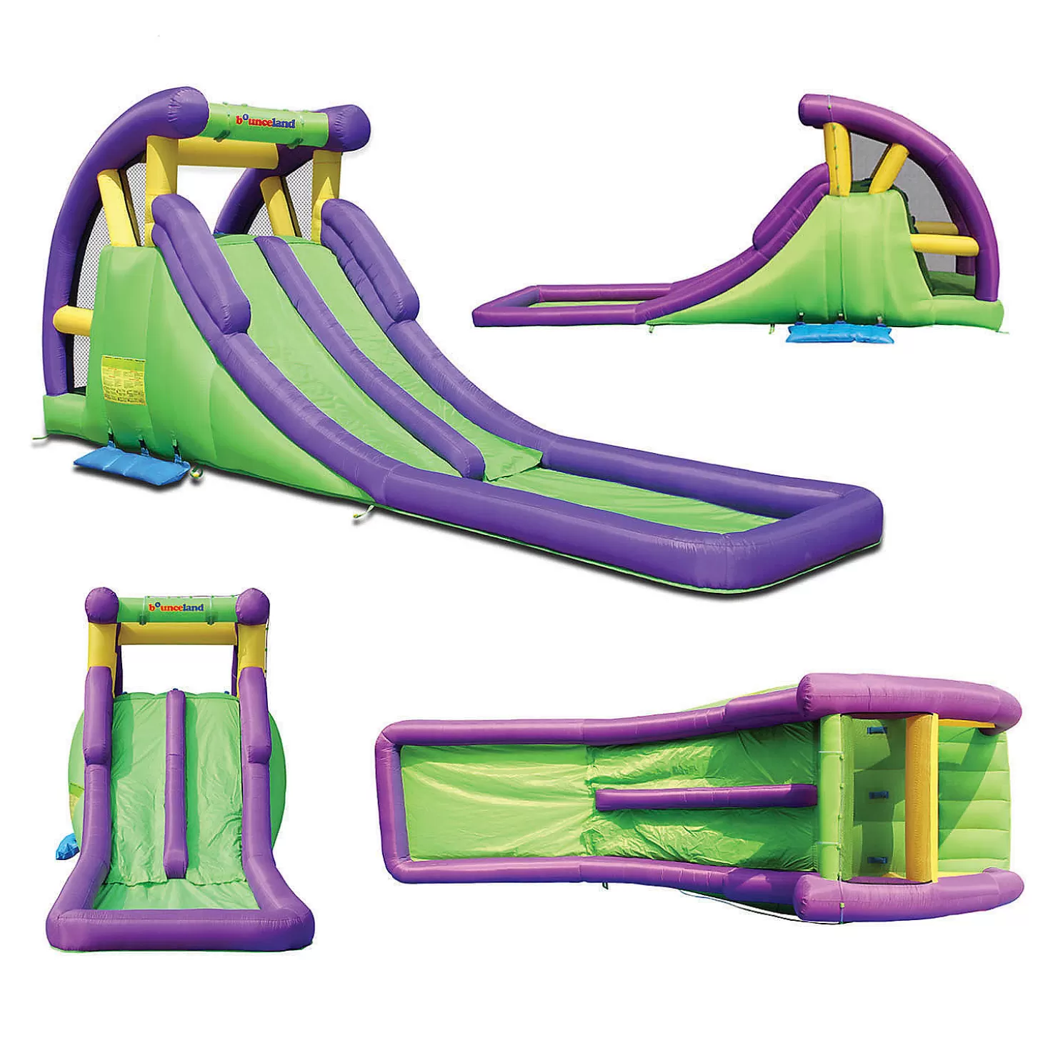 Shop Bounceland Double Water Slide With Splash Pool Water Toys