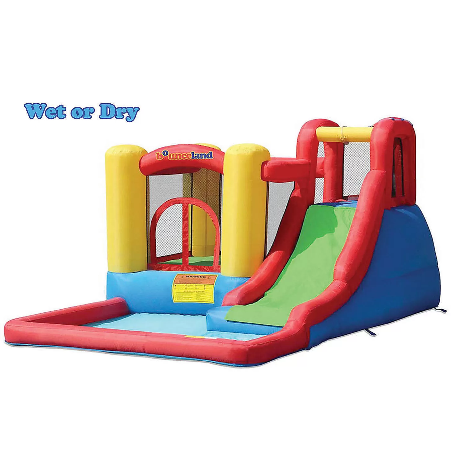 Outlet Bounceland Jump & Splash Adventure Bounce House With Slide Water Toys