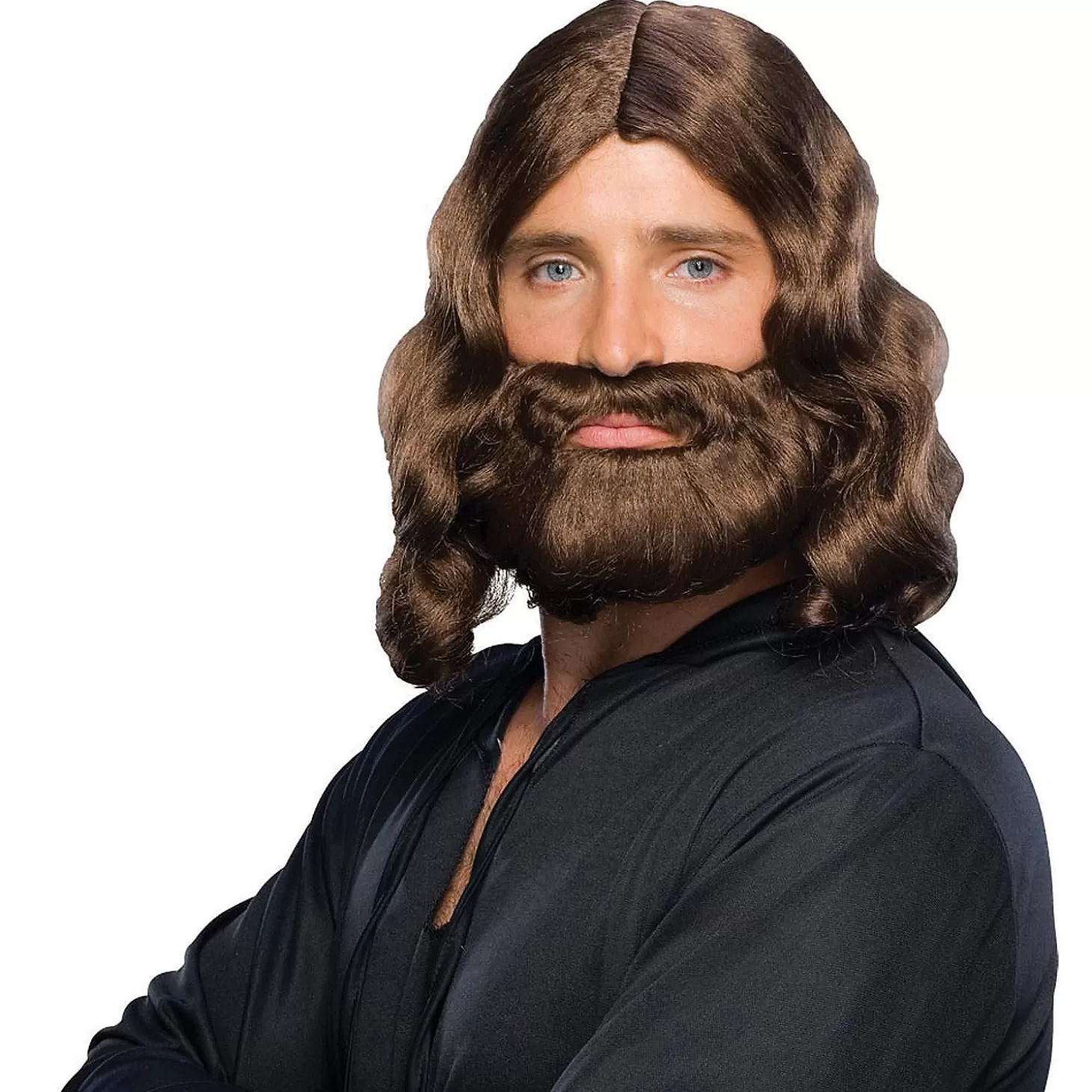 Shop Brown Biblical Beard & Wig Religious Halloween