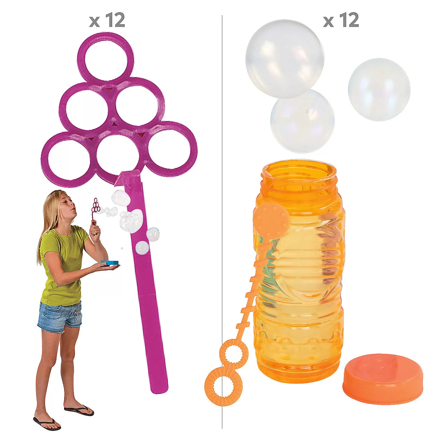 Outlet Bubble Wand & Bubble Bottle Kit - 24 Pc. Bubbles