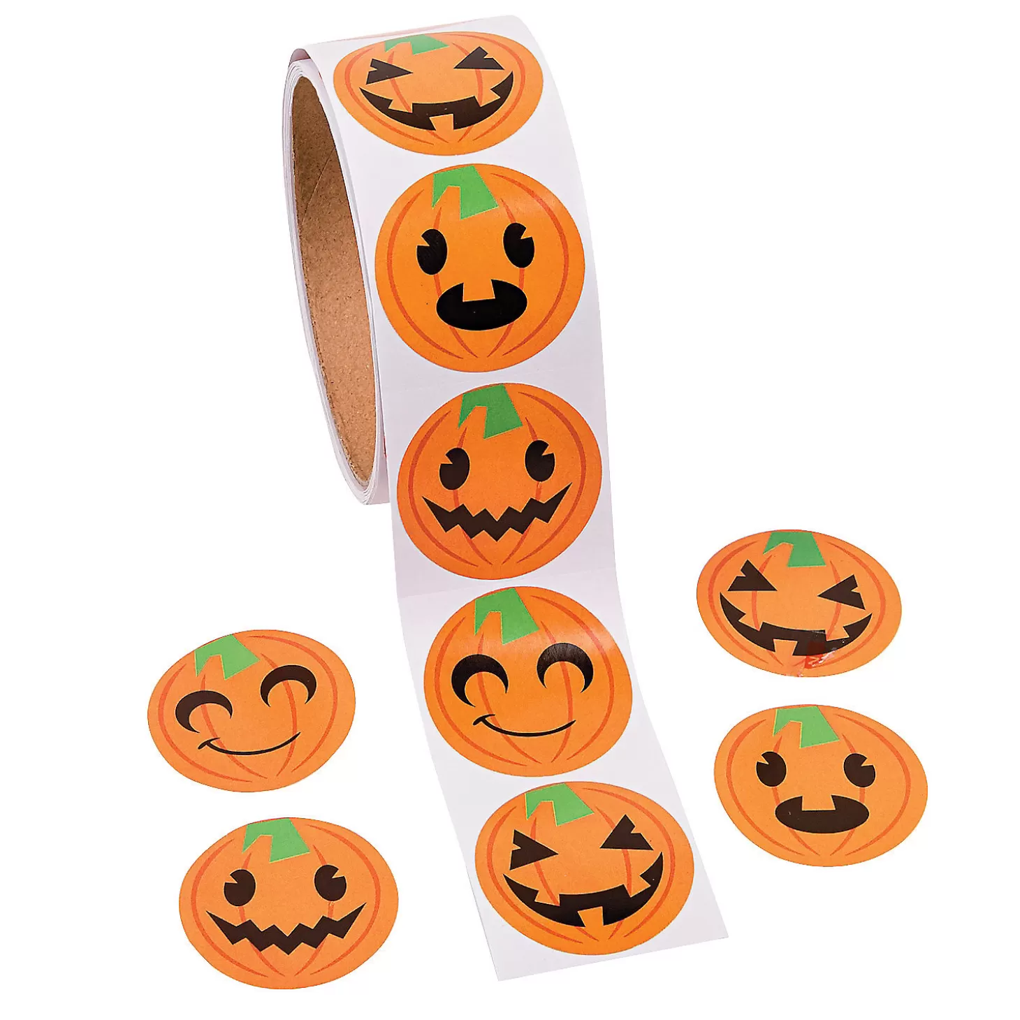 Flash Sale Bulk 100 Pc. Jack-O'-Lantern Face Stickers Bulk Halloween Supplies