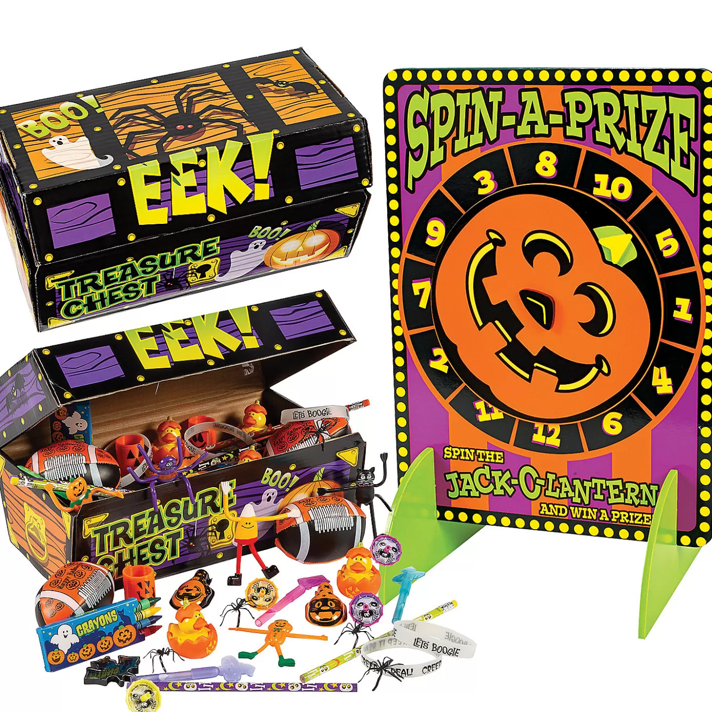 Best Sale Bulk 101 Pc. Halloween Game Wheel & Prize Kit Halloween Fun Kits