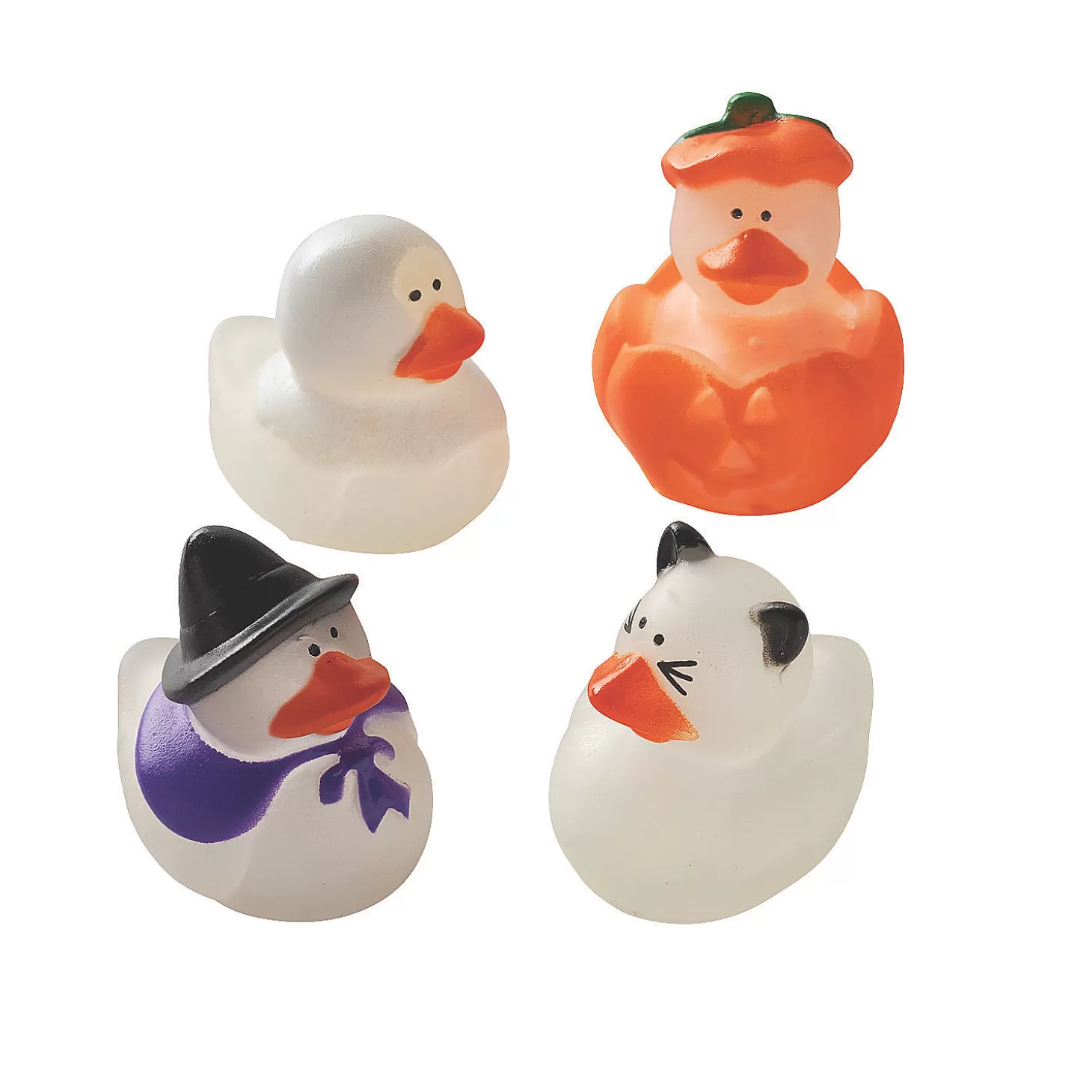 Outlet Bulk 120 Pc. Mini Glow-In-The-Dark Halloween Rubber Ducks Bulk Halloween Supplies