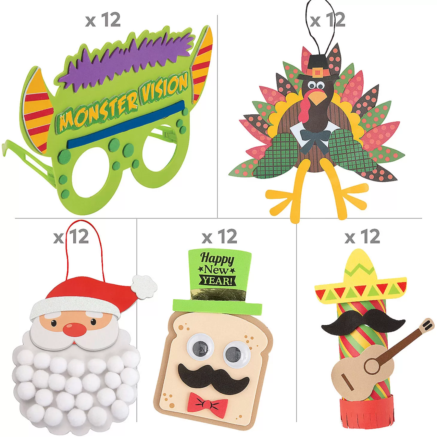 Sale Bulk 132 Pc. Ultimate Holiday Craft Kit Assortment - Makes 132 Bulk Halloween Supplies